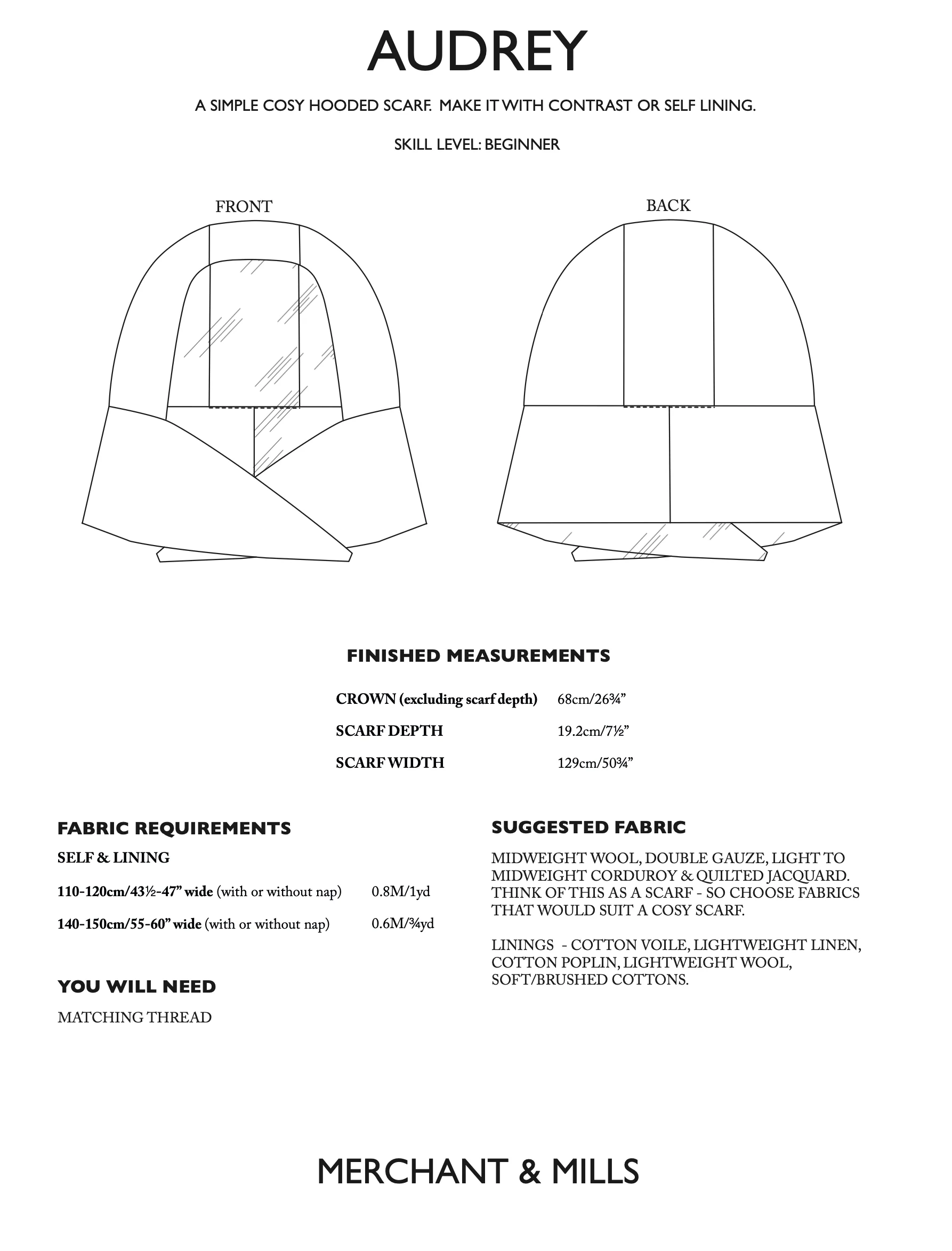 Merchant & Mills Audrey Hooded Scarf - Image 5