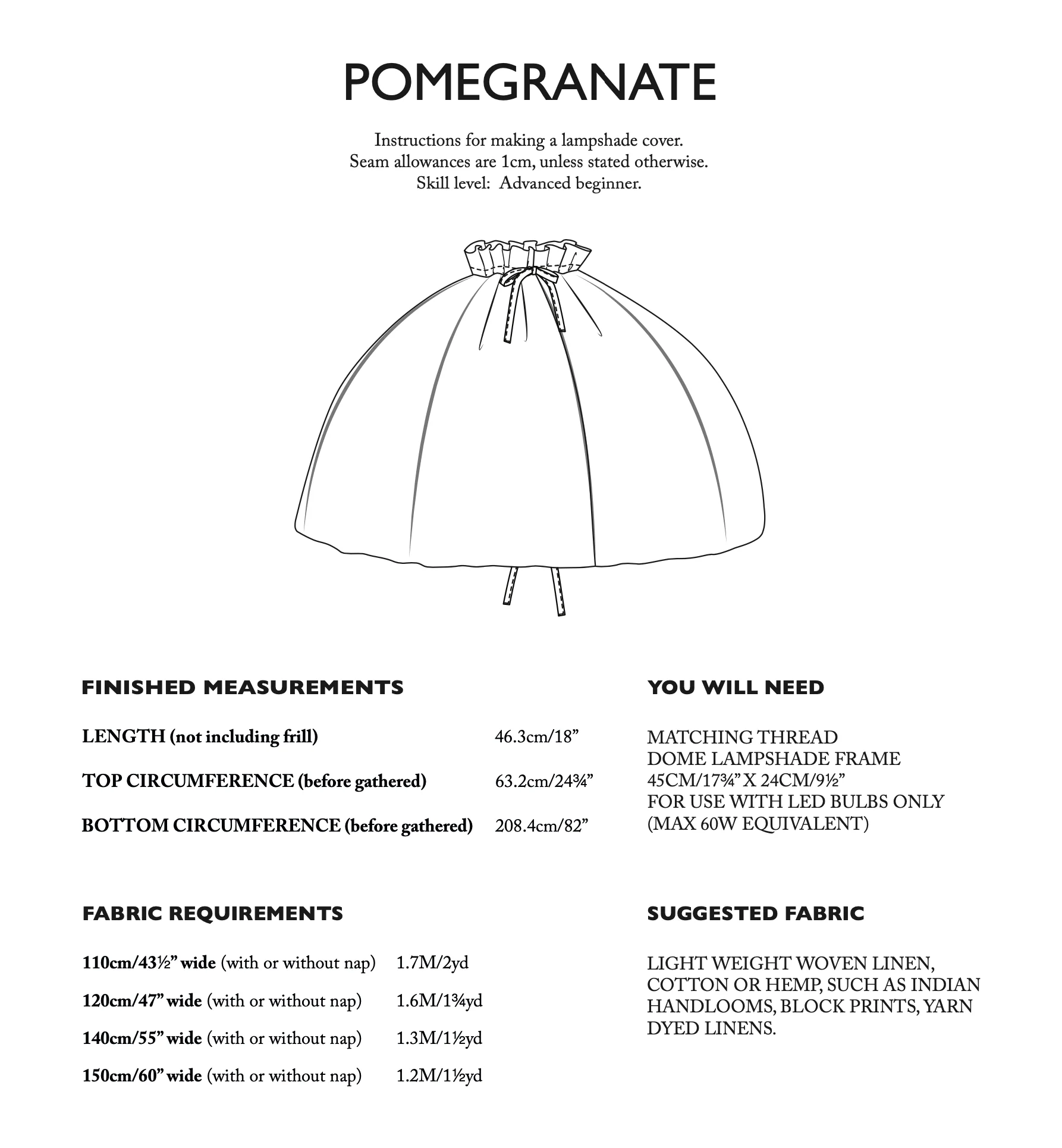 Merchant & Mills Pomegranate Lampshade Cover - Image 6