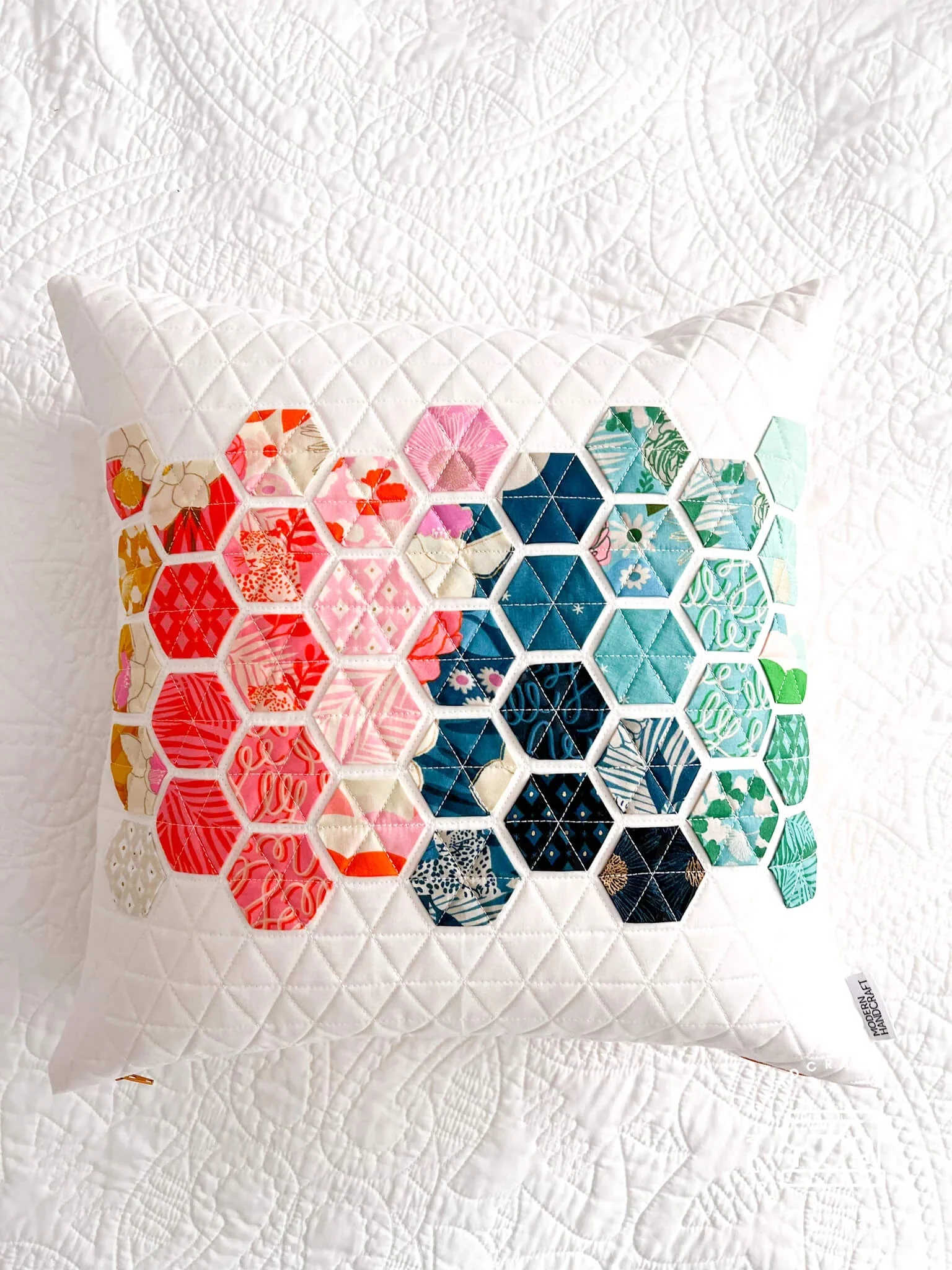 Modern Handcraft Hexie Pillow