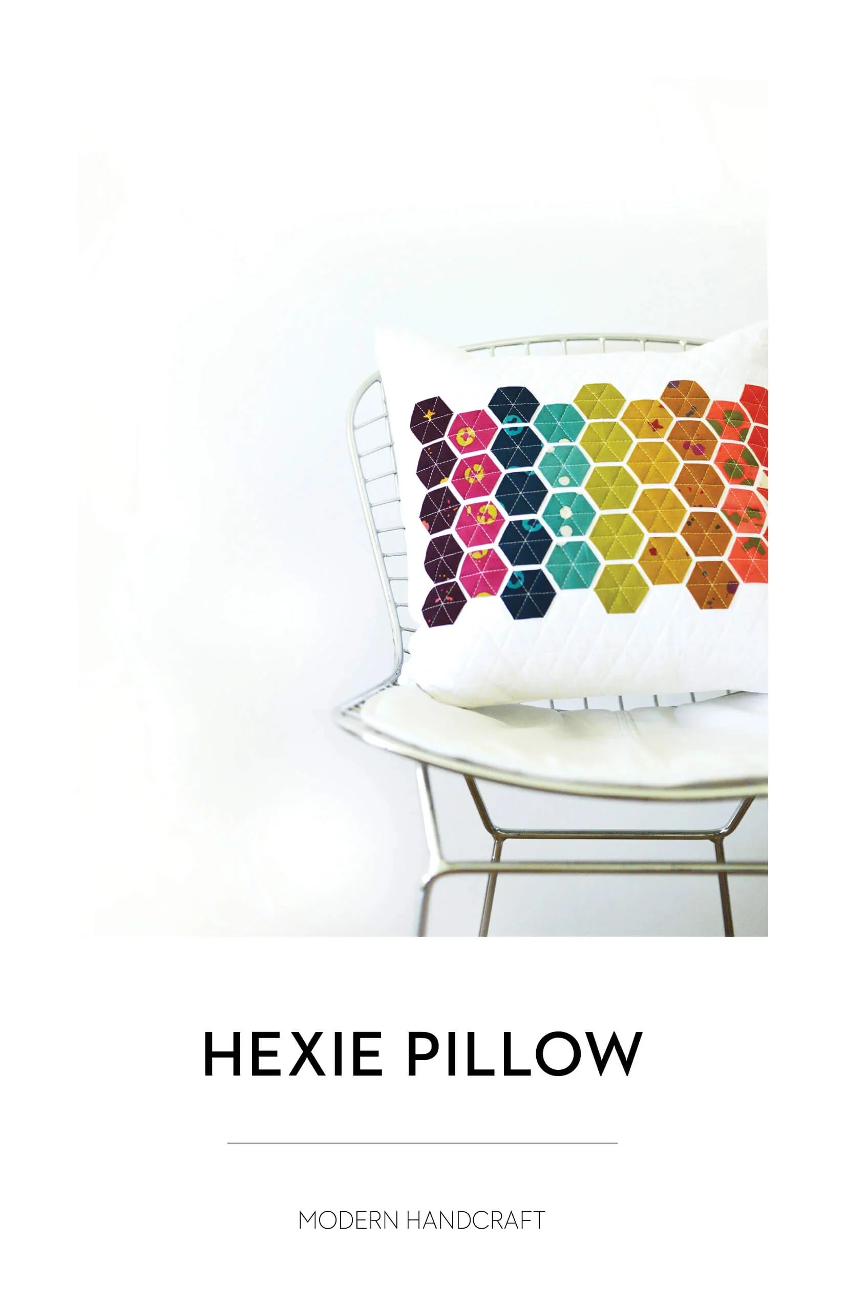 Modern Handcraft Hexie Pillow - Image 5