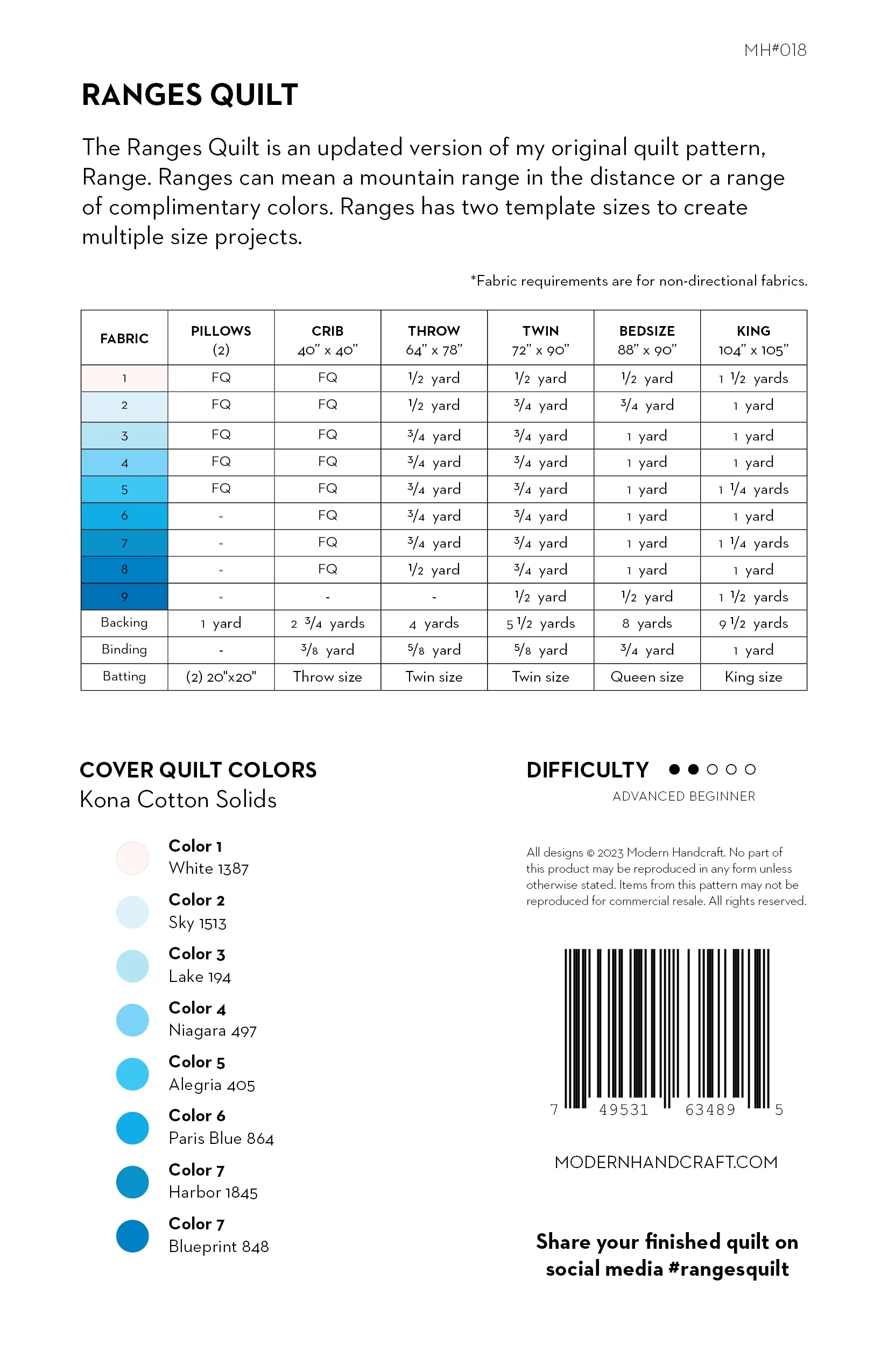 Modern Handcraft Ranges Quilt - Image 6