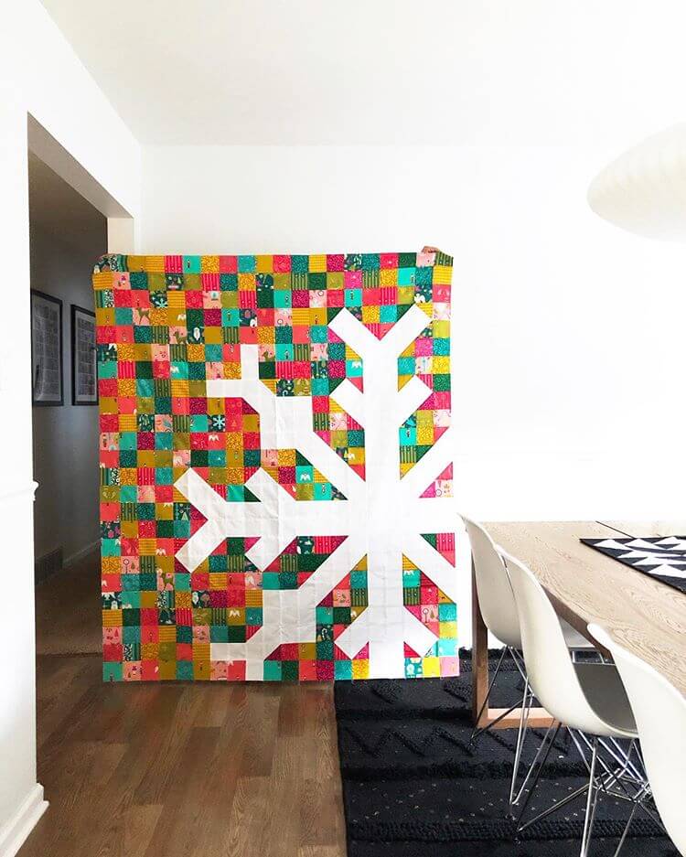 Modern Handcraft Snowflake Quilt - Image 3