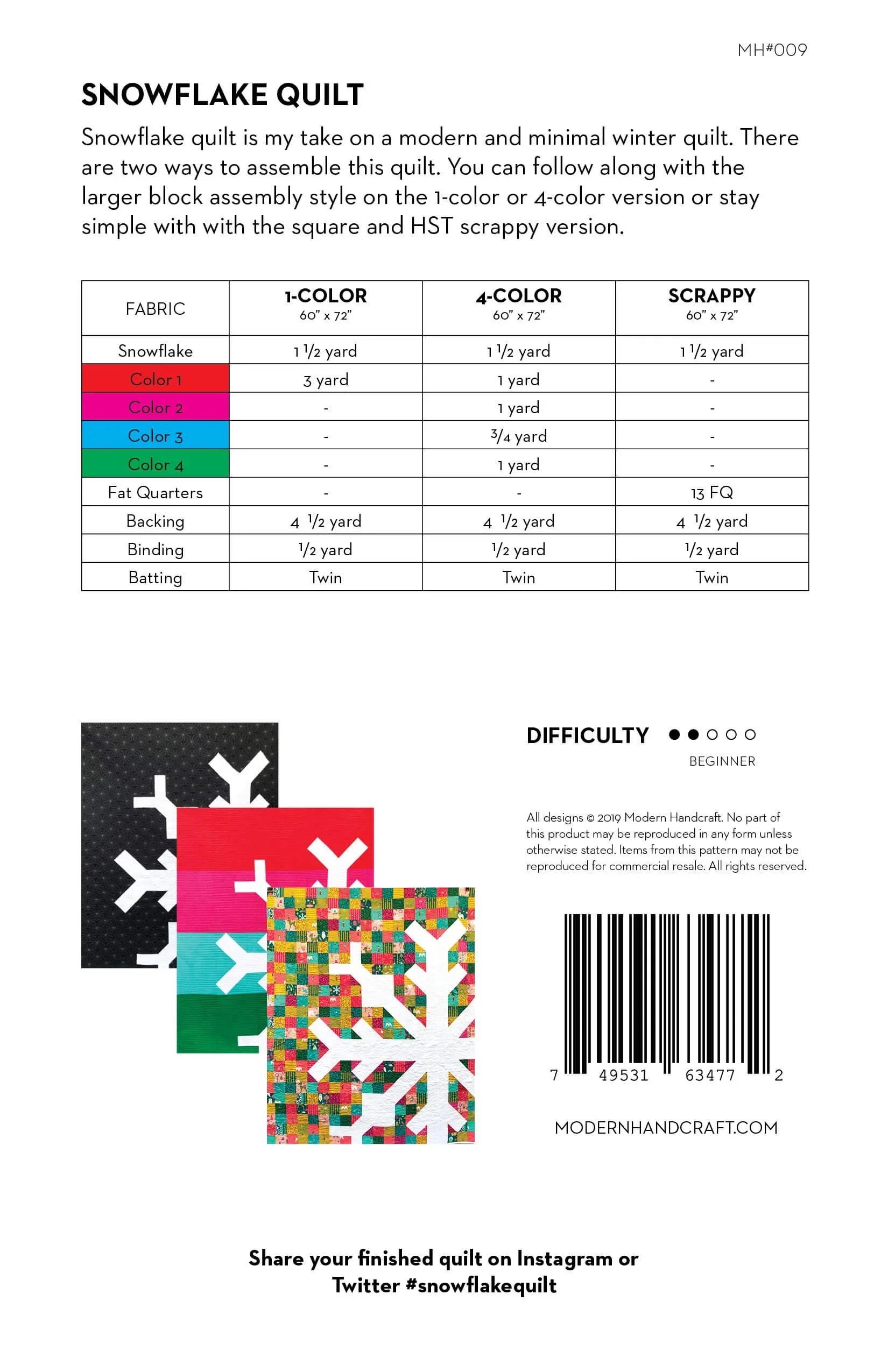 Modern Handcraft Snowflake Quilt - Image 7
