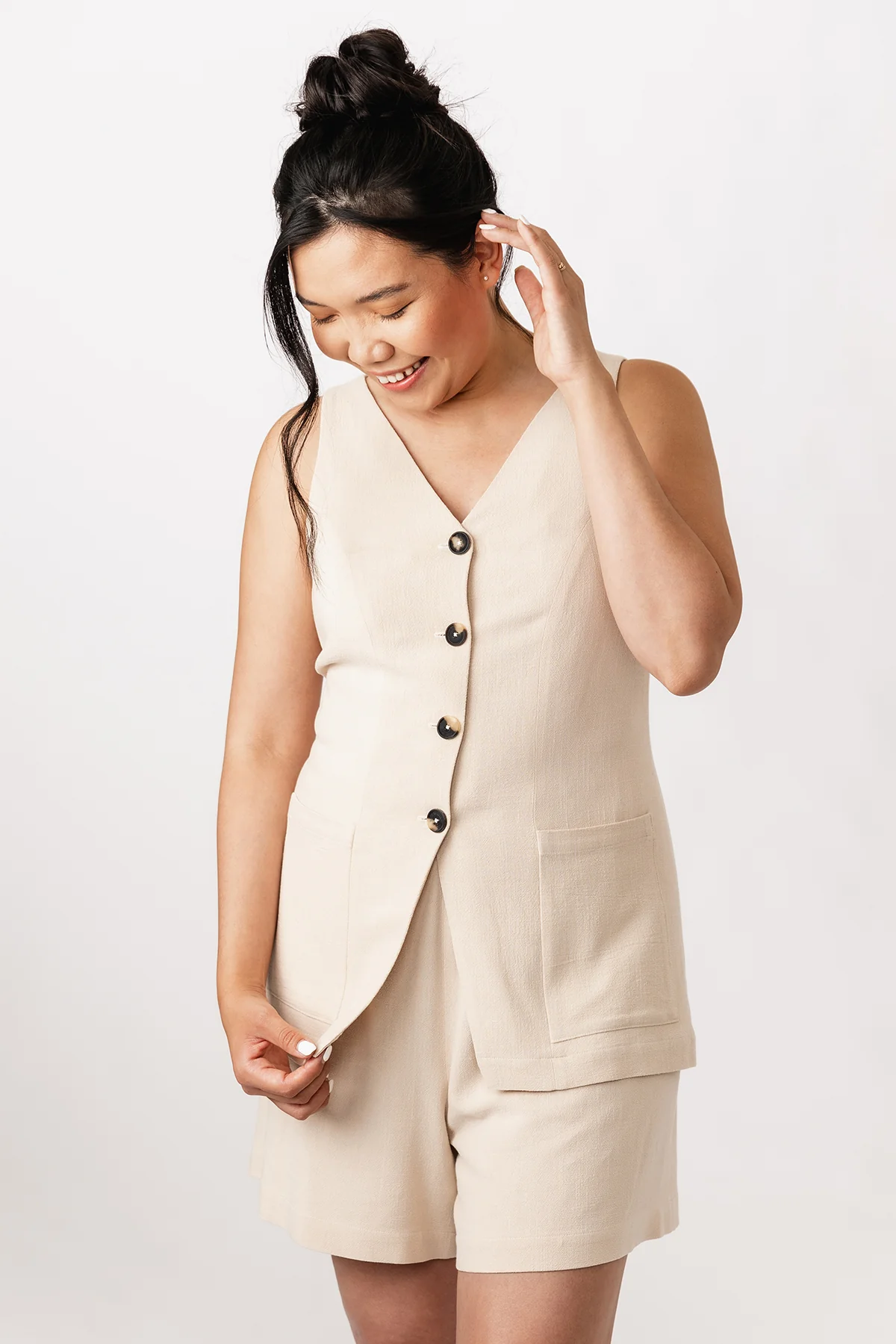 Named Asteri Button-down Dress and Vest - Image 3