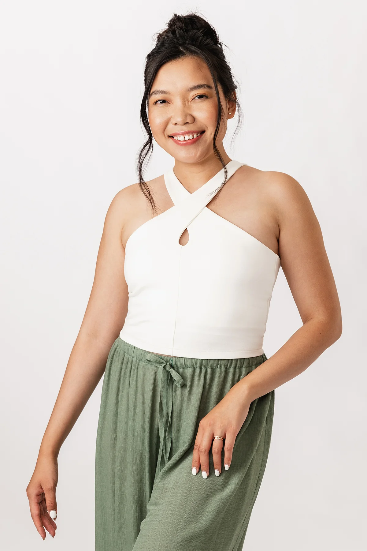 Named Ulpu Cross Neck Tank Top