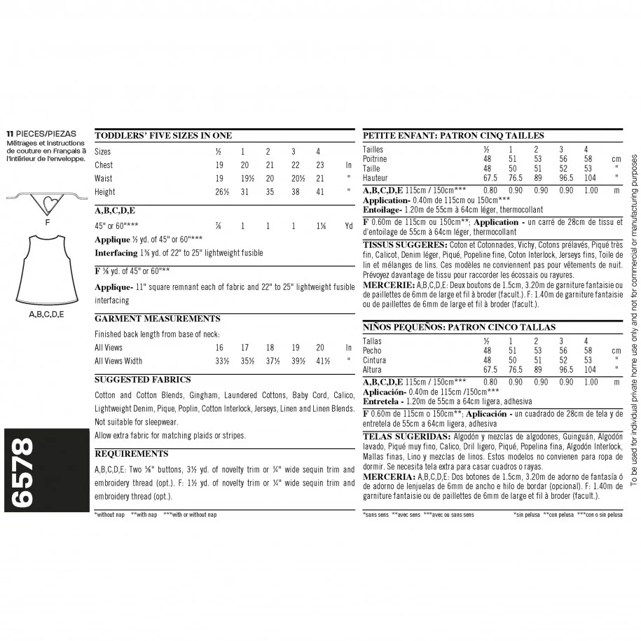 New Look Child/Baby Dresses N6578 - Image 4