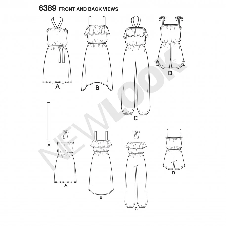 New Look Child Jumpsuit & Dress N6389 - Image 5