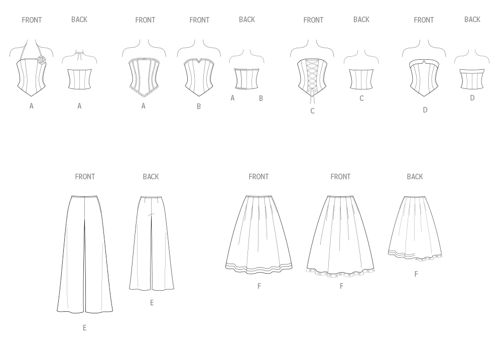 New Look Child/Teen Corsets, Trousers & Skirt N6787 - Image 11