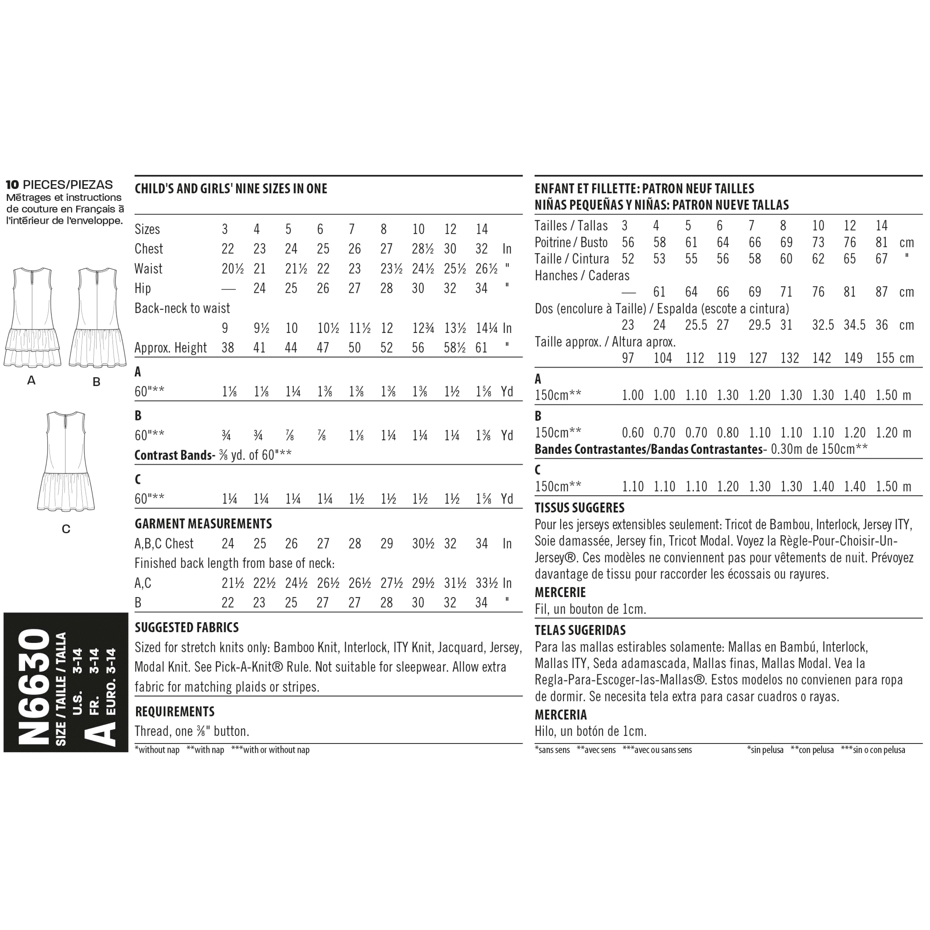 New Look Child/Teen Dresses N6630 - Image 6