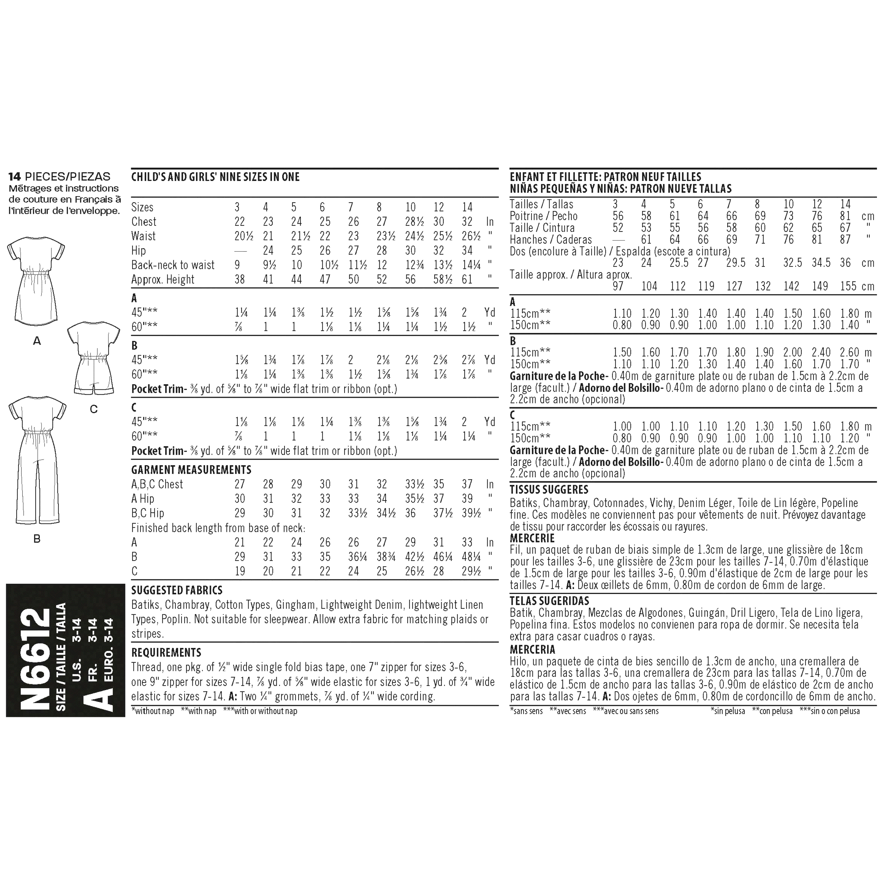 New Look Child/Teen Jumpsuit and Dress N6612 - Image 4