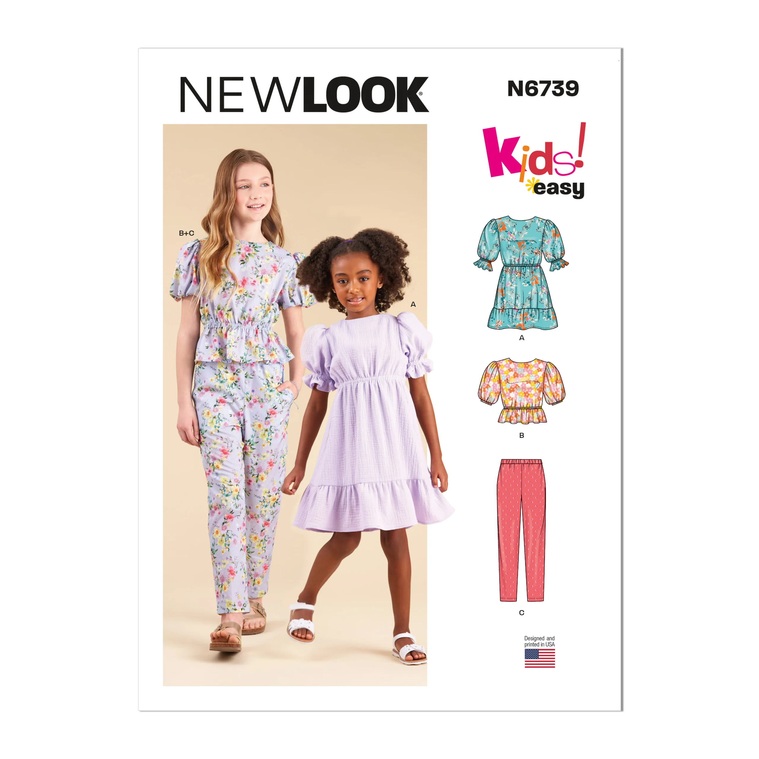 New Look Child/Teen Top, Dress and Trousers N6739 - Image 2
