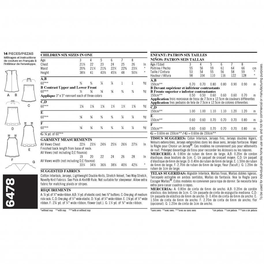 New Look Children's Dress N6478 - Image 4