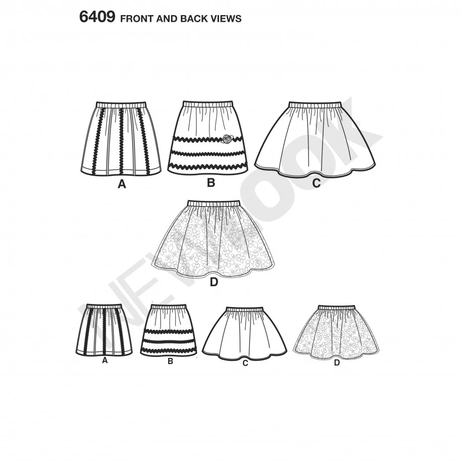 New Look Children's Skirts N6409 - Image 3