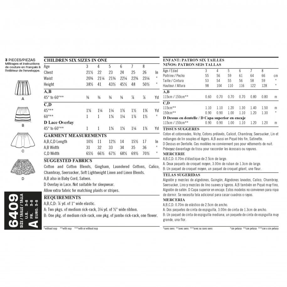 New Look Children's Skirts N6409 - Image 4