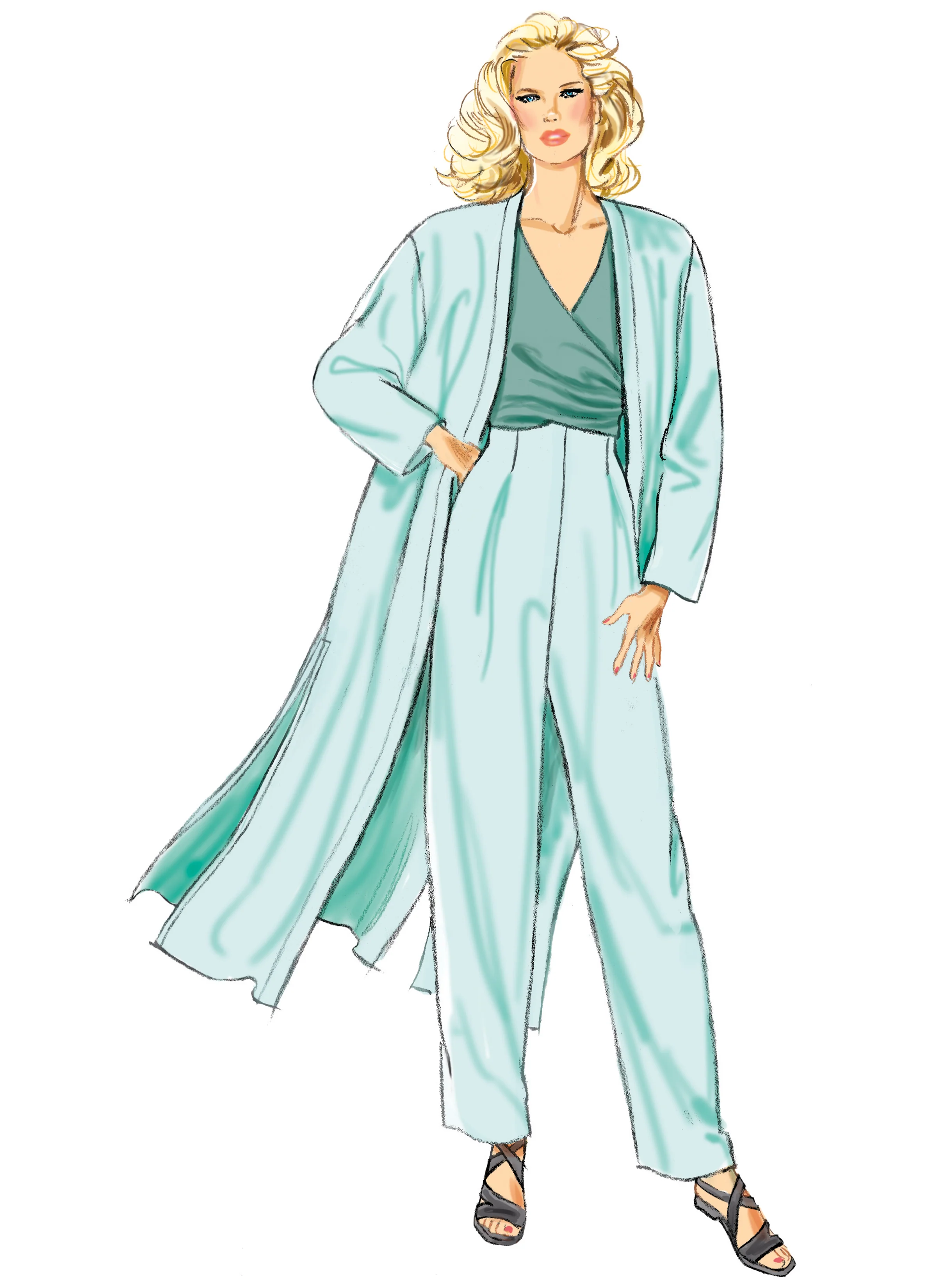 New Look Coat, Top and Trousers N6796 - Image 4