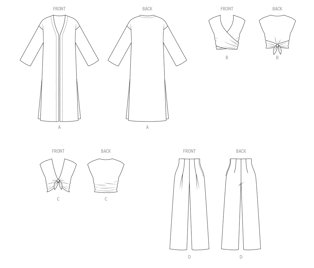 New Look Coat, Top and Trousers N6796 - Image 9