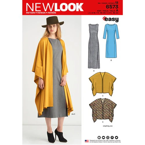 New Look Dress and Wrap N6573 - Image 2