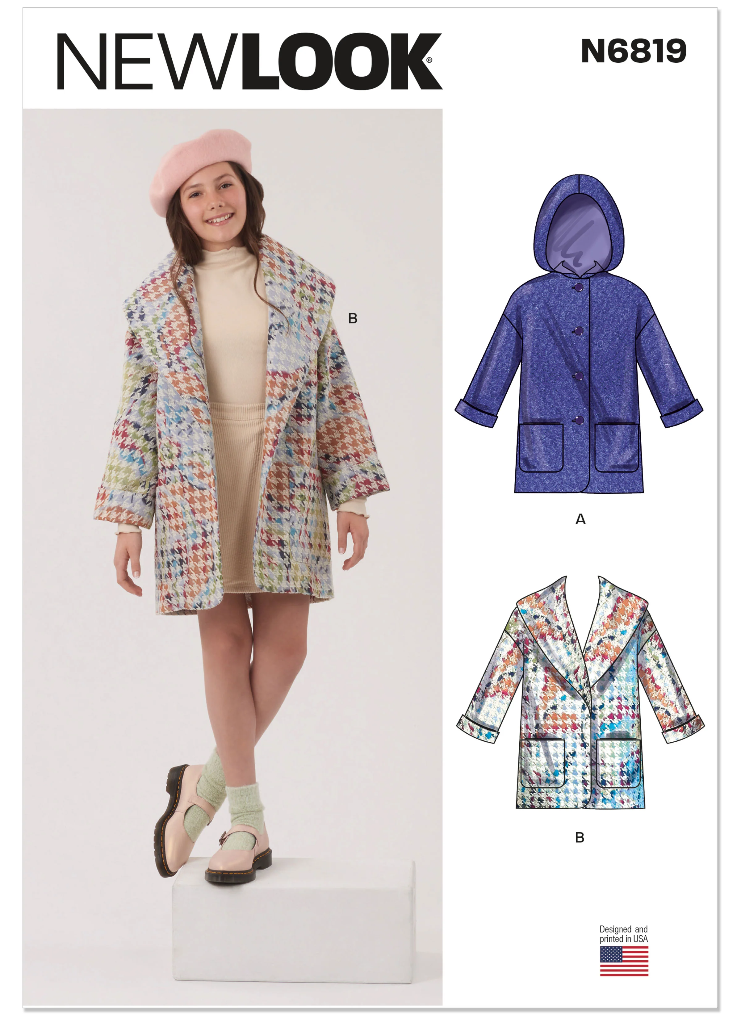 New Look Girls' Lined Coats N6819 - Image 2