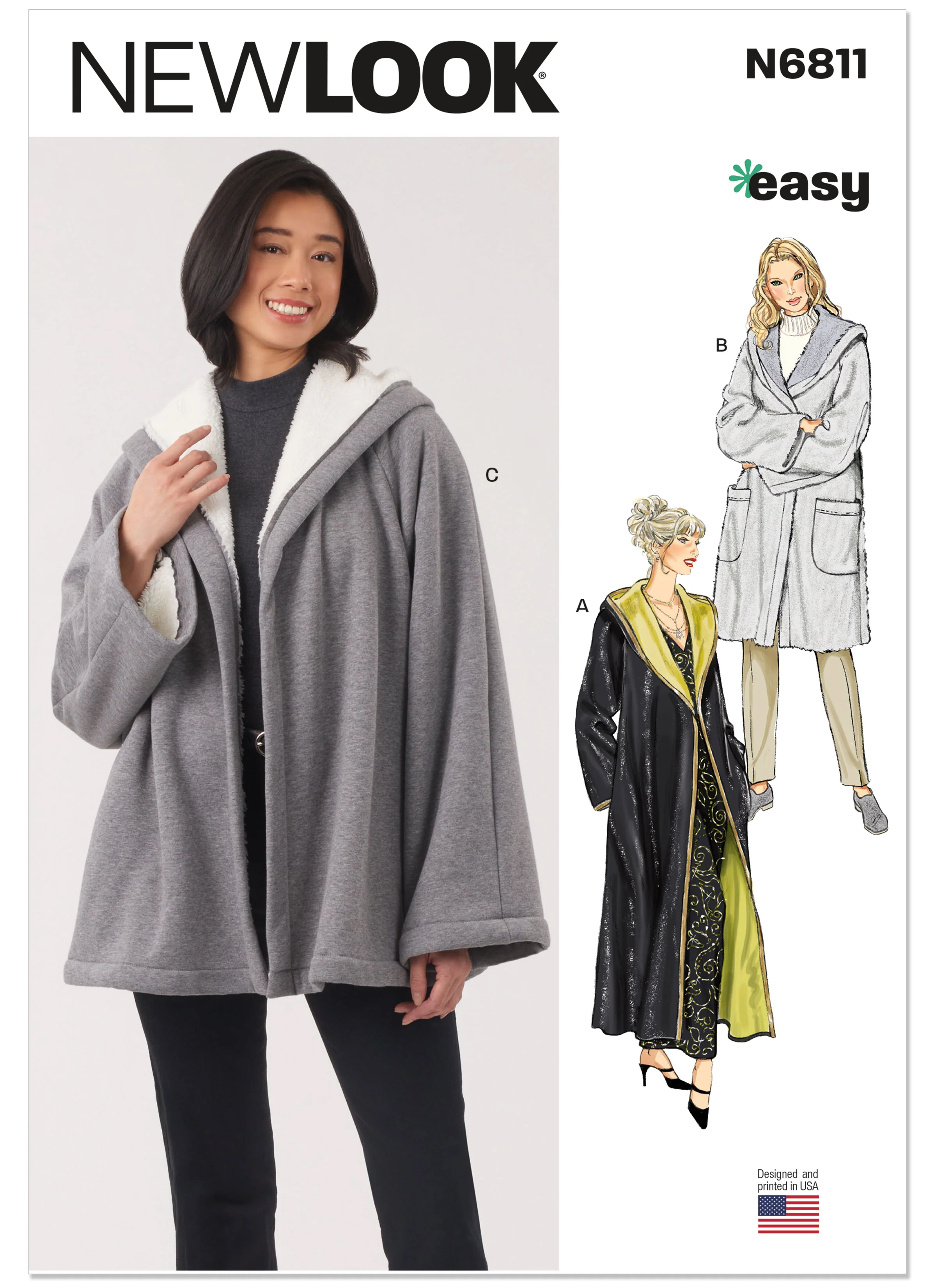 New Look Misses' Coat in Two Lengths and Jacket N6811 - Image 2