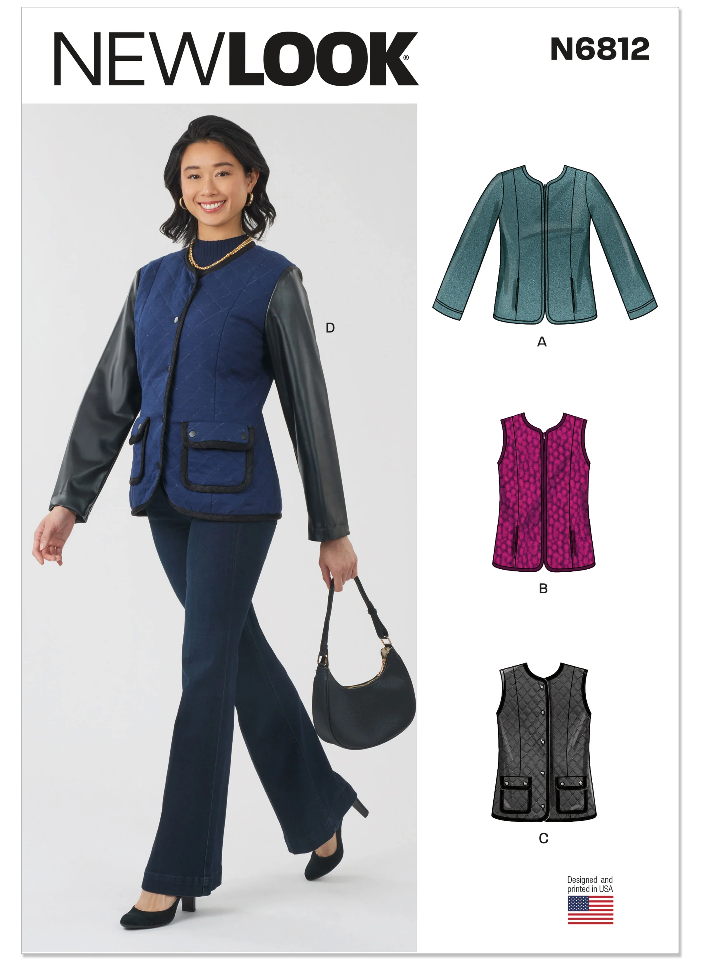 New Look Misses' Jacket and Vest N6812 - Image 2