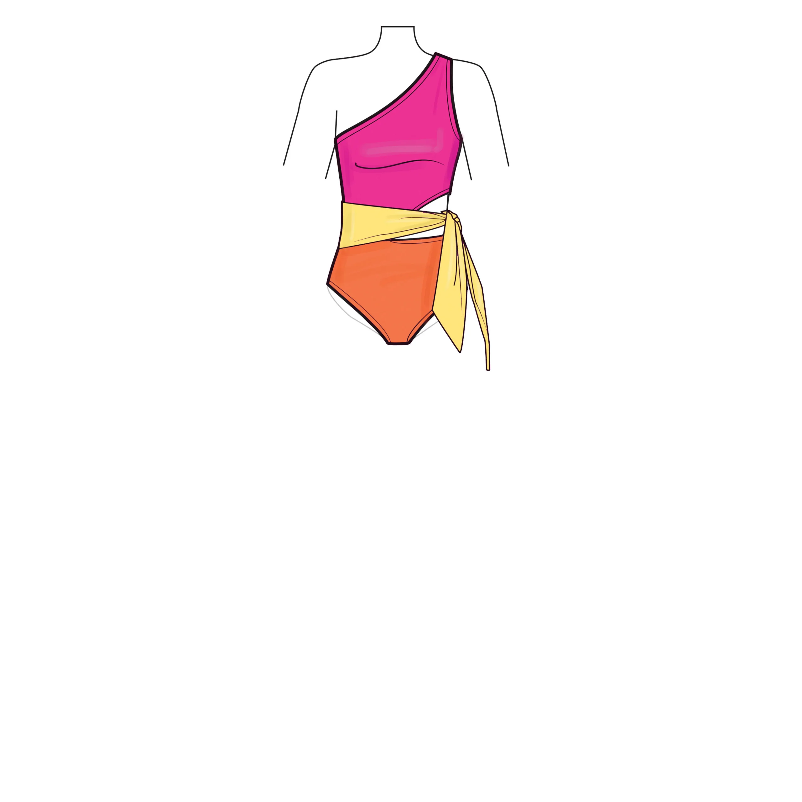 New Look Swimsuit and Wrap Skirt N6734 - Image 5