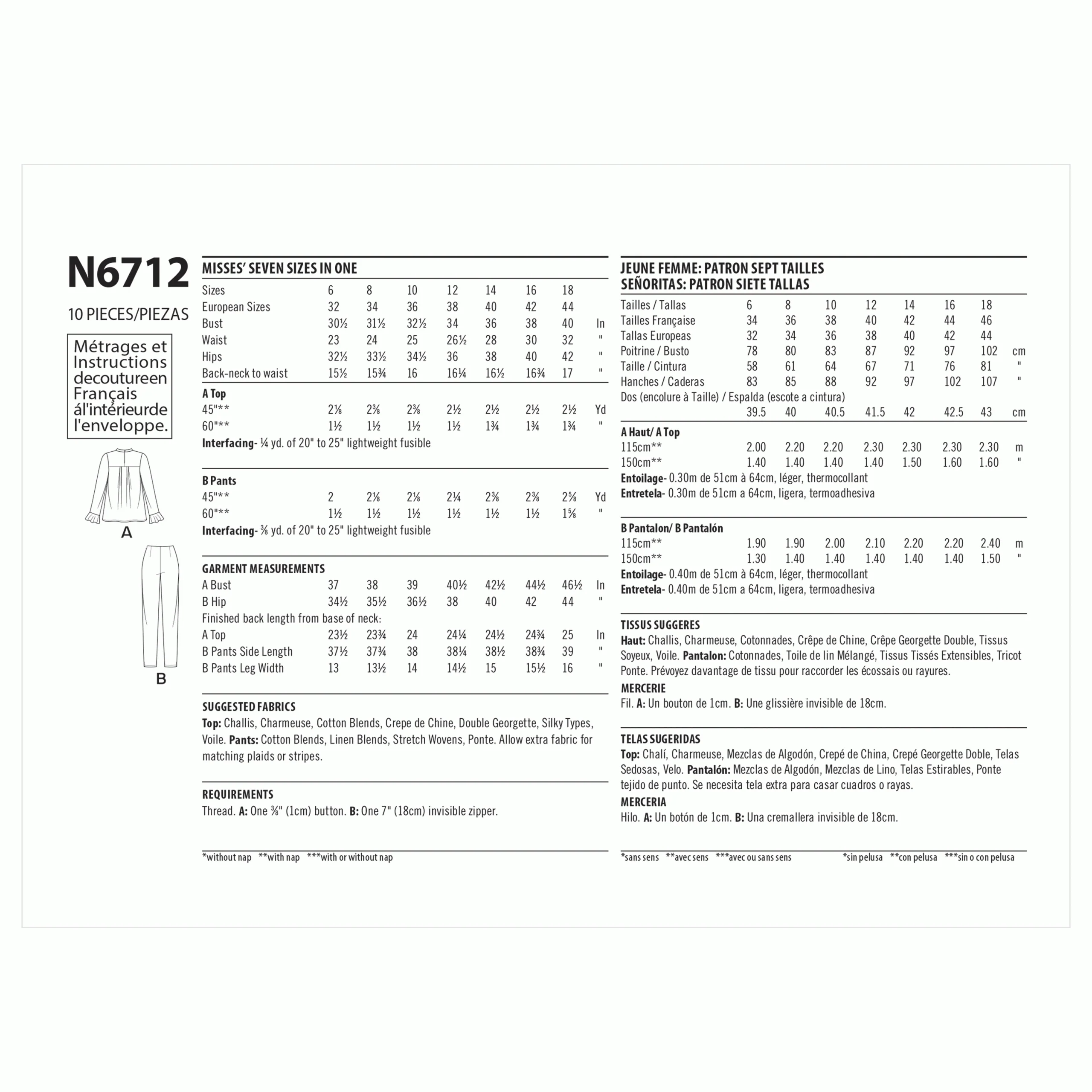 New Look Tops and Trousers N6712 - Image 7
