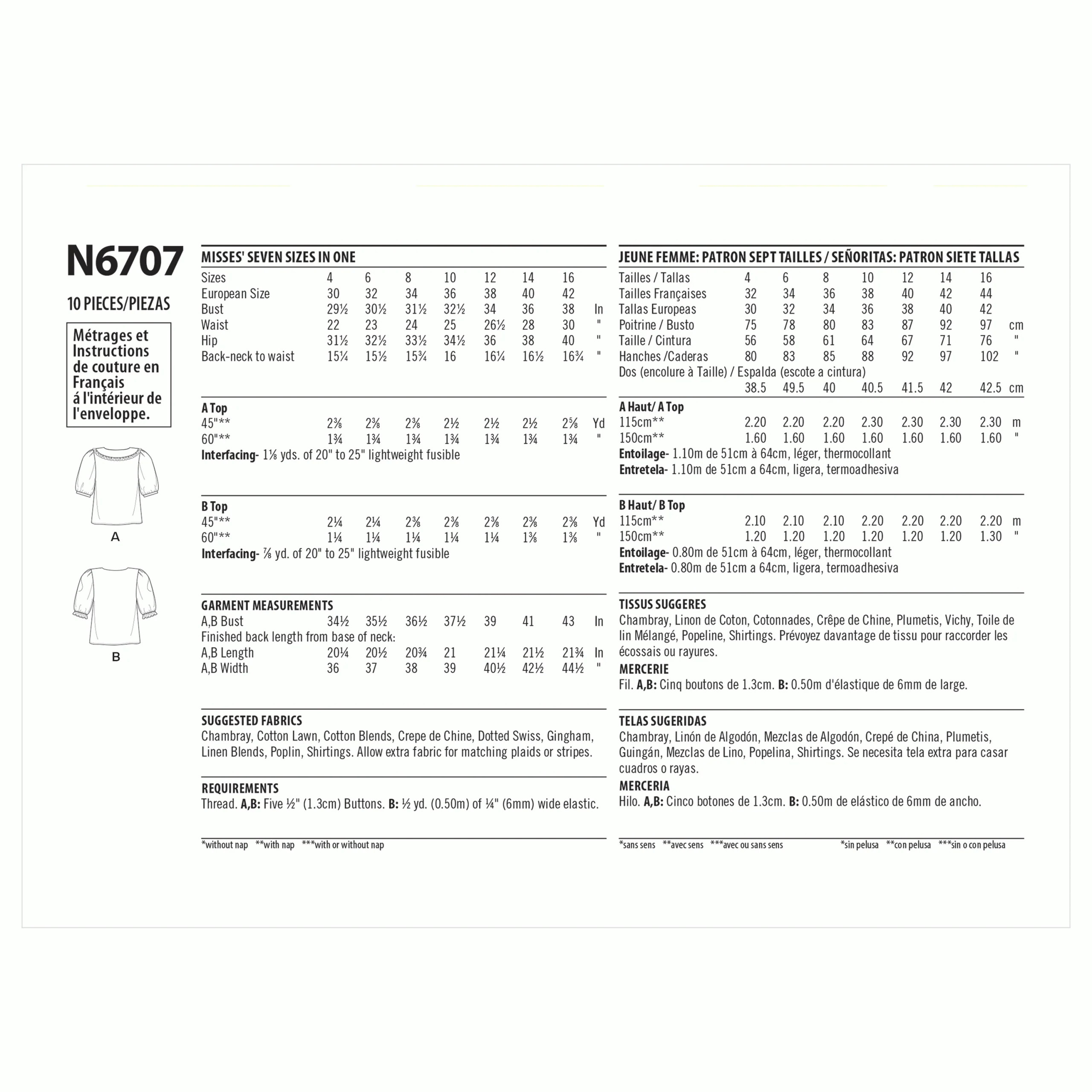 New Look Tops N6707 - Image 7