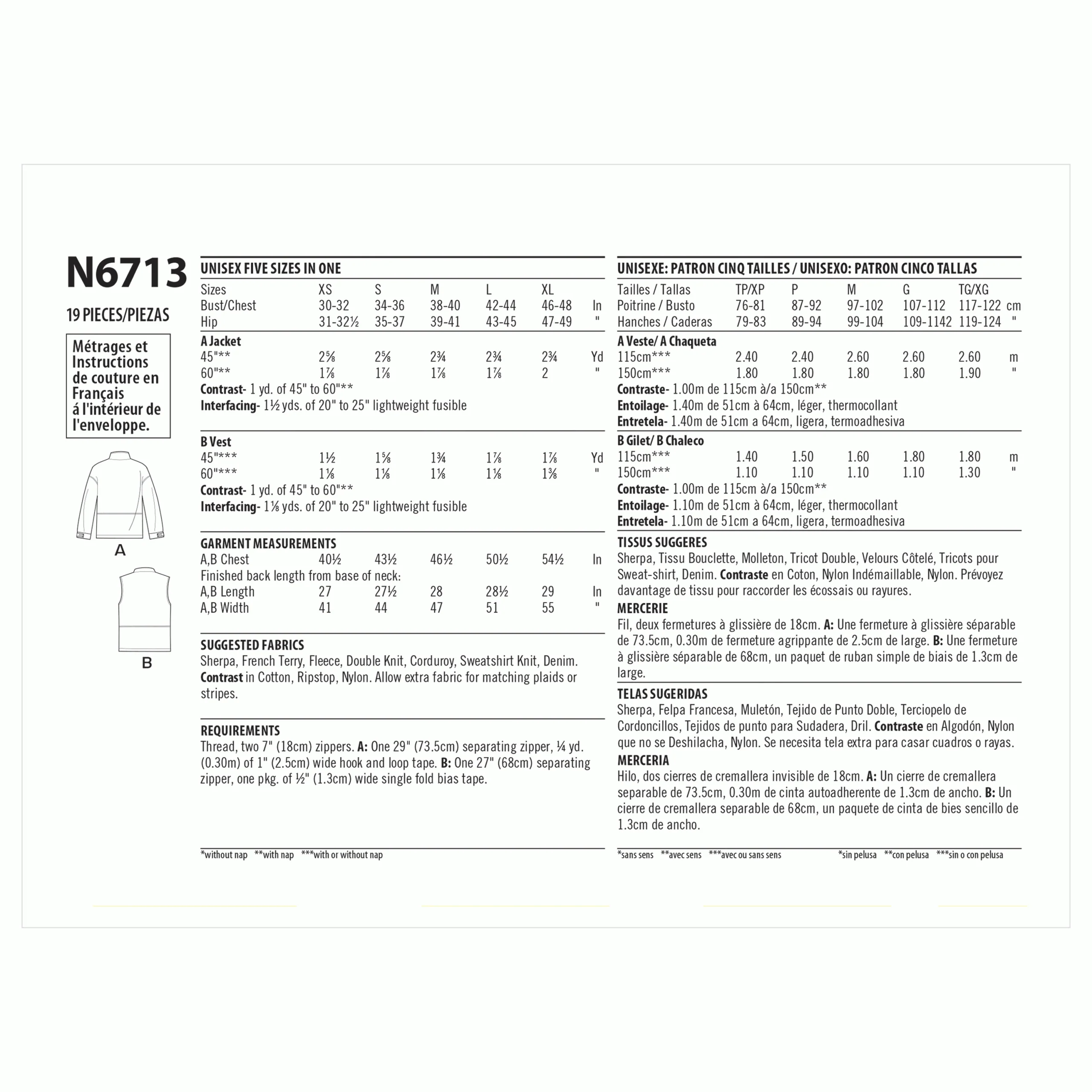 New Look Unisex Jacket and Waistcoat N6713 - Image 6