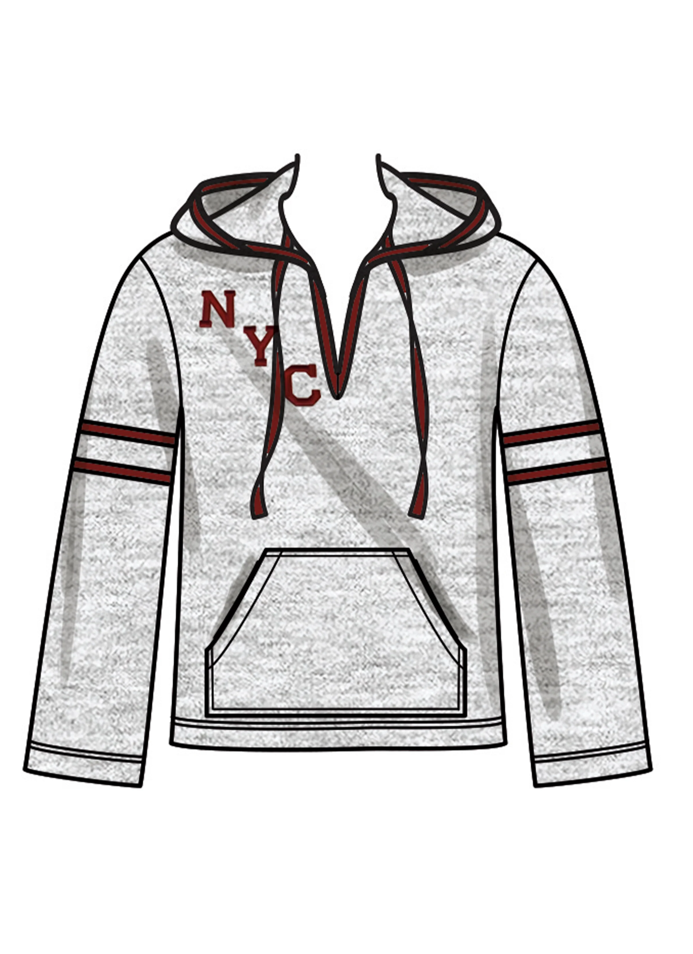 New Look Unisex Knit Hoodie and Trousers and Misses' Knit Dress N6818 - Image 3