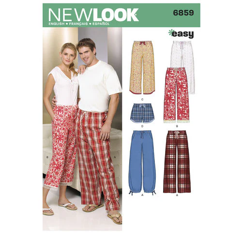 New Look Unisex Pyjama Pants & Shorts N6859 - Image 2