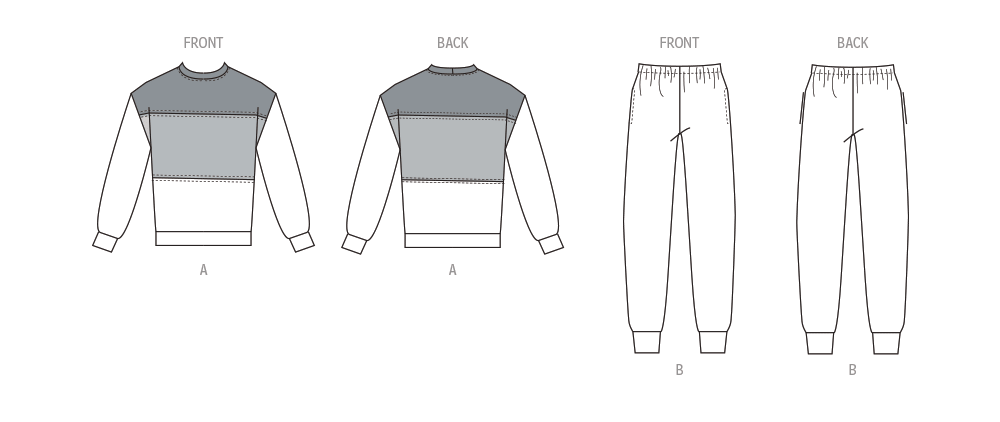 New Look Unisex Sweatshirt & Joggers N6772 - Image 8