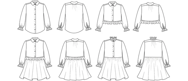 Papercut Patterns Child/Teen Ashling Blouse and Dress - Image 14