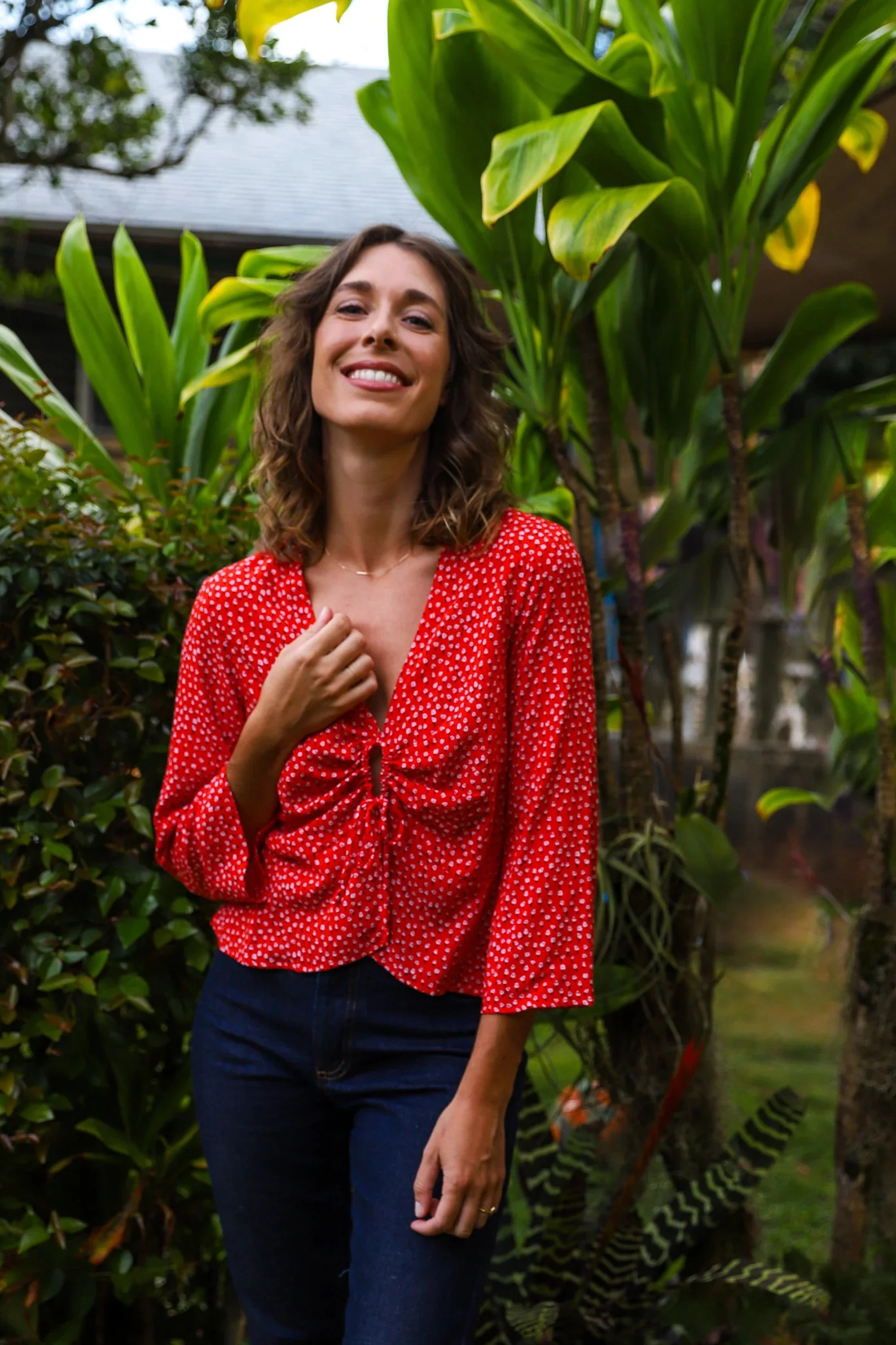 Paradise Patterns Plumeria Top - Image 3