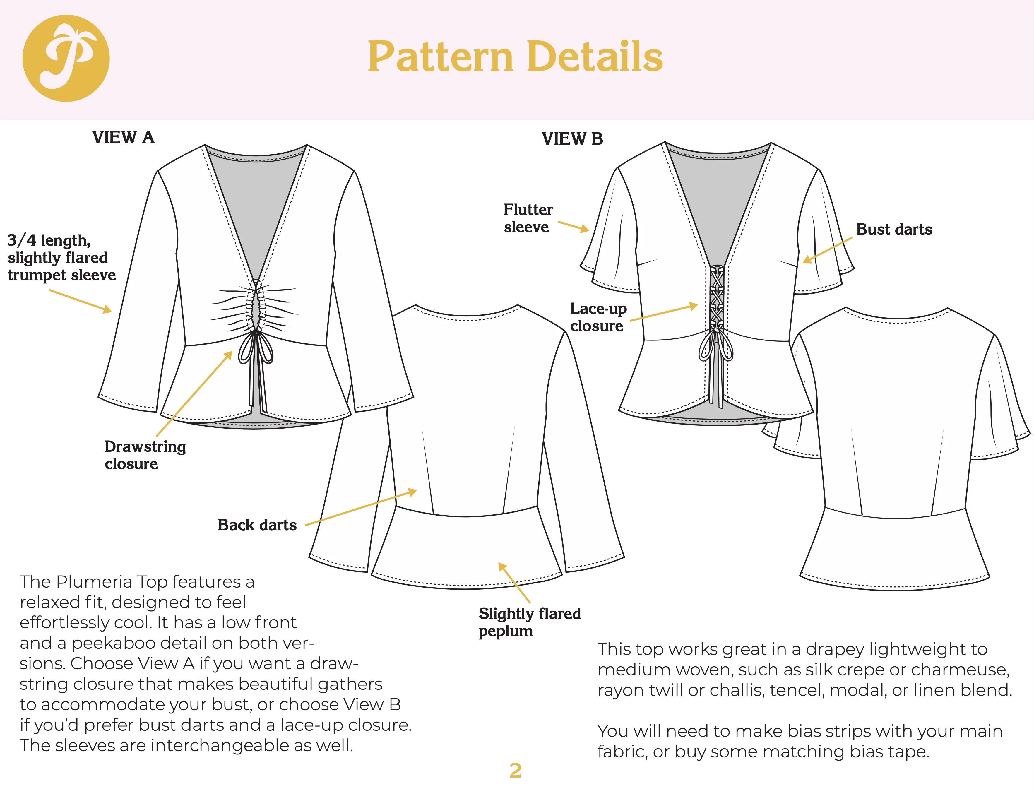 Paradise Patterns Plumeria Top - Image 6