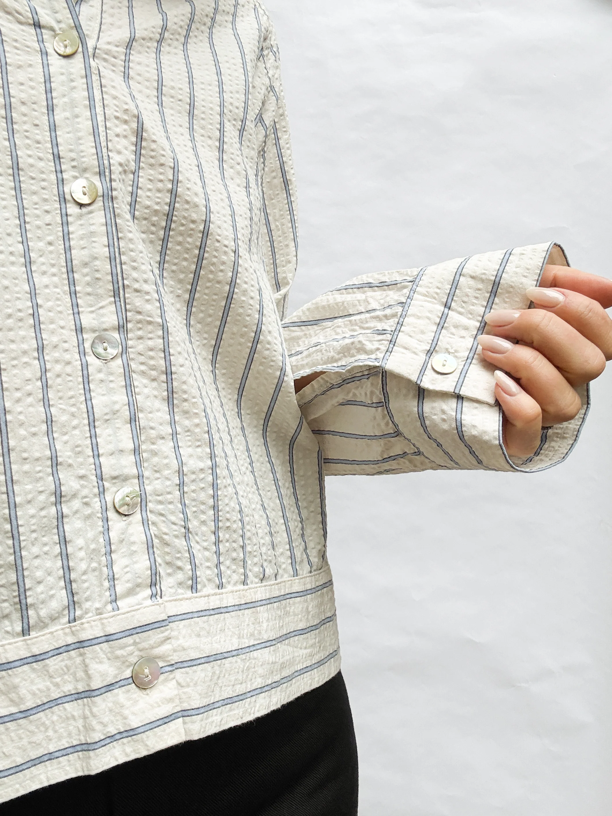 Paradise Patterns Rose Raglan Button Up - Image 4