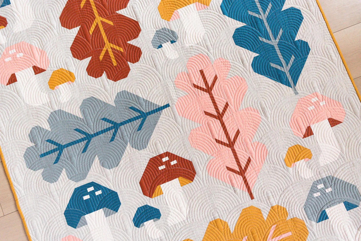 Pen and Paper Patterns Forest Fungi Quilt - Image 2