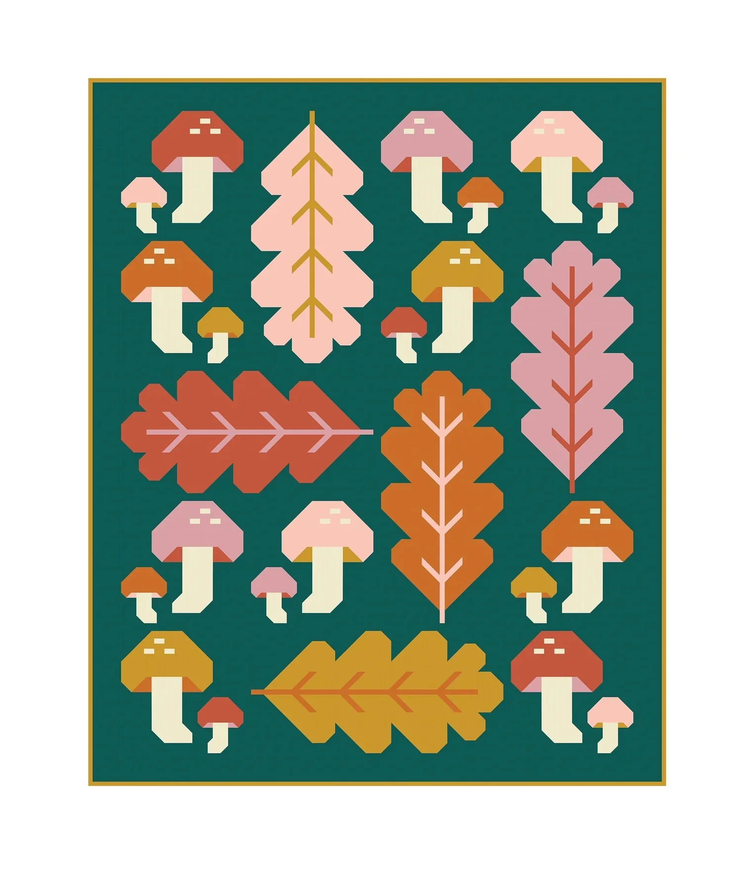 Pen and Paper Patterns Forest Fungi Quilt - Image 4