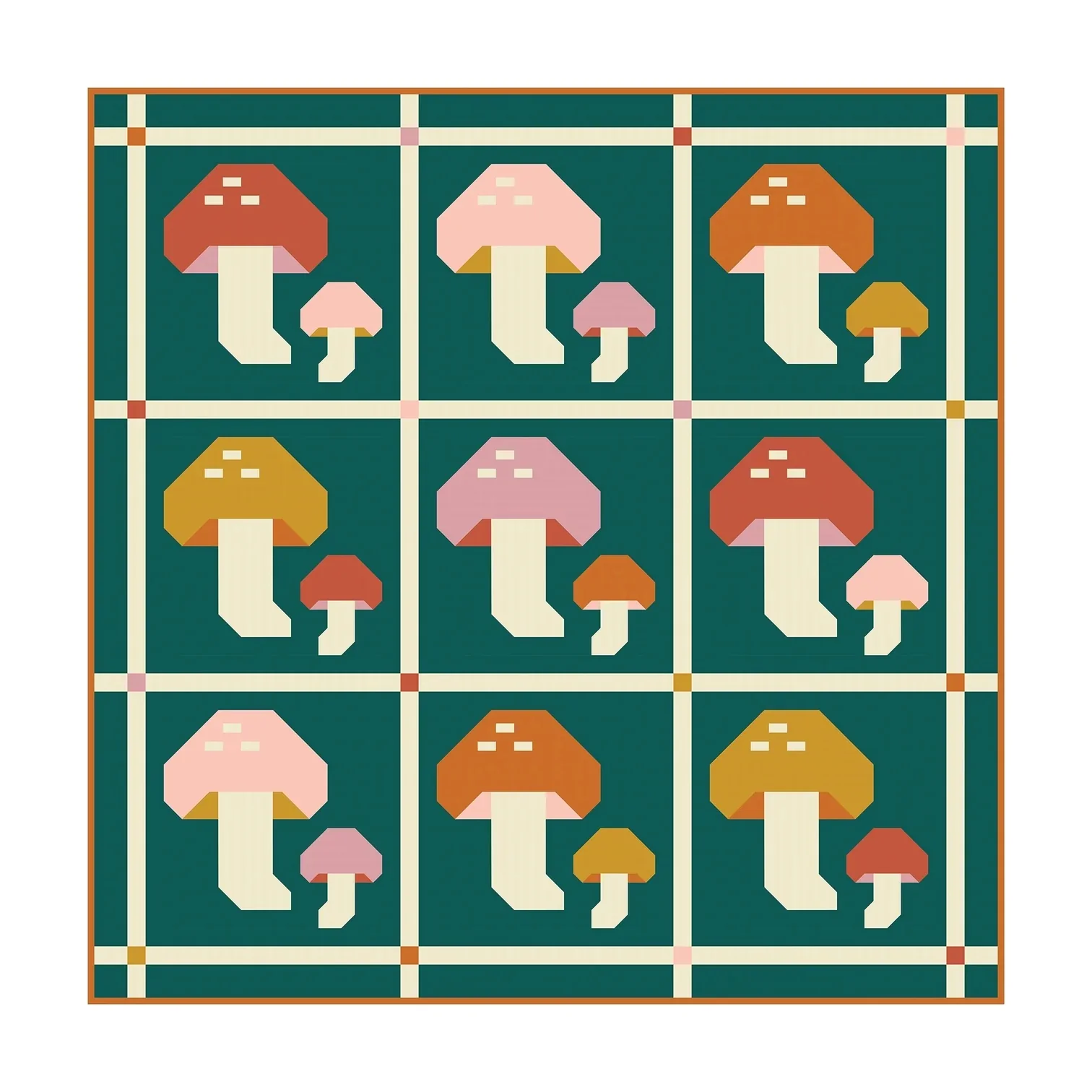 Pen and Paper Patterns Forest Fungi Quilt - Image 5
