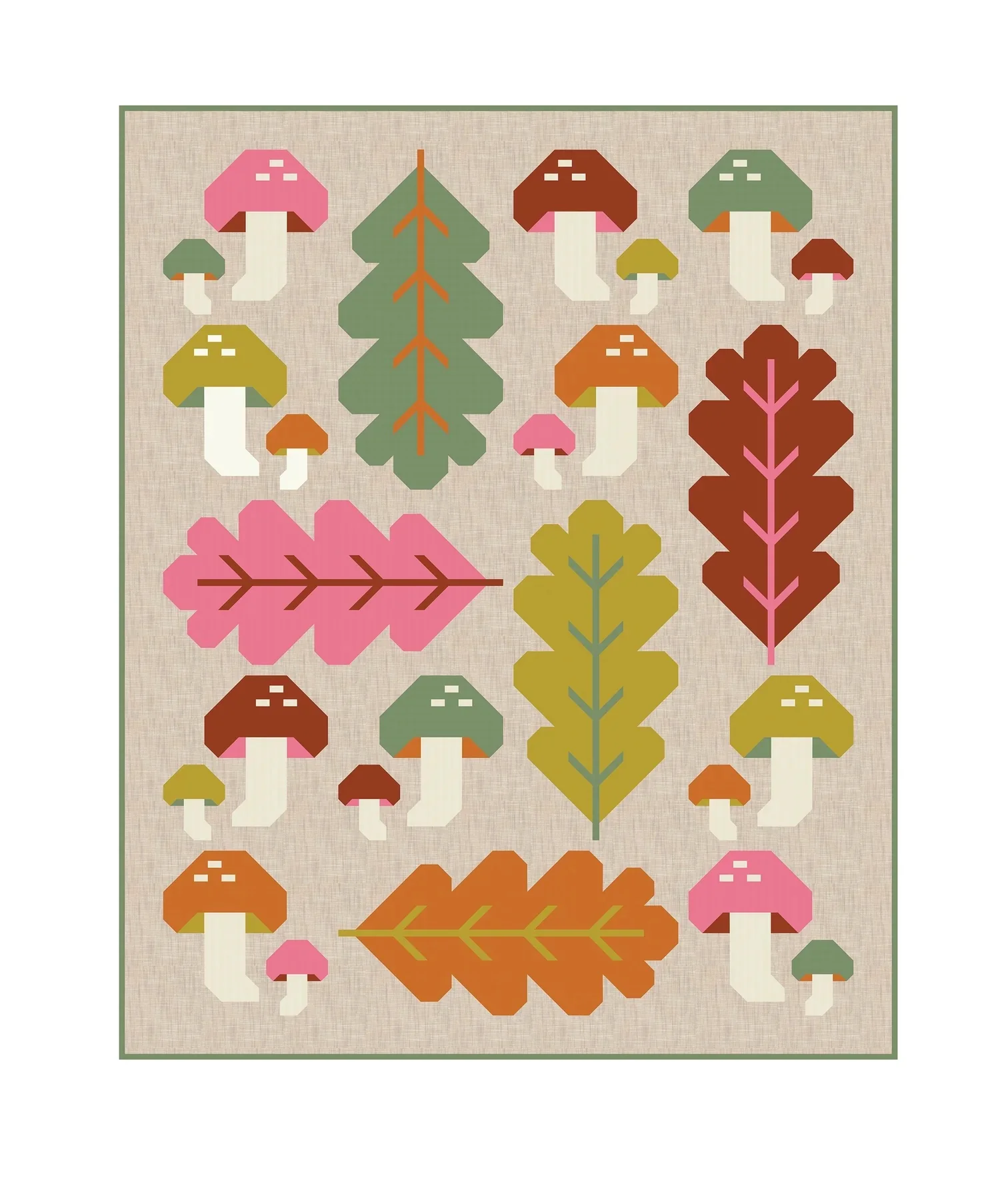 Pen and Paper Patterns Forest Fungi Quilt - Image 6
