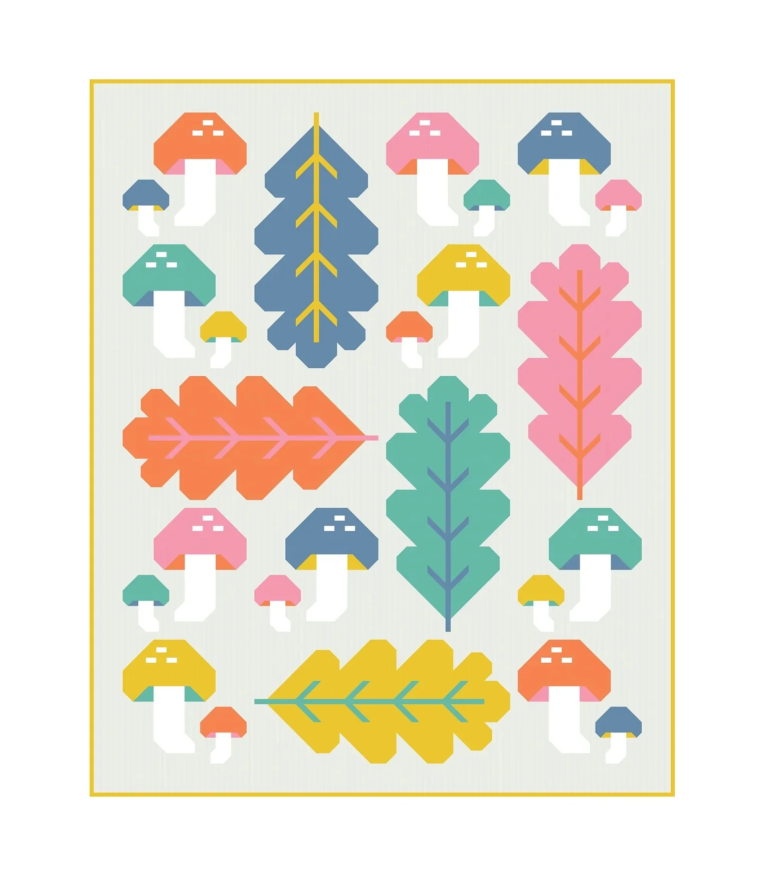 Pen and Paper Patterns Forest Fungi Quilt - Image 8