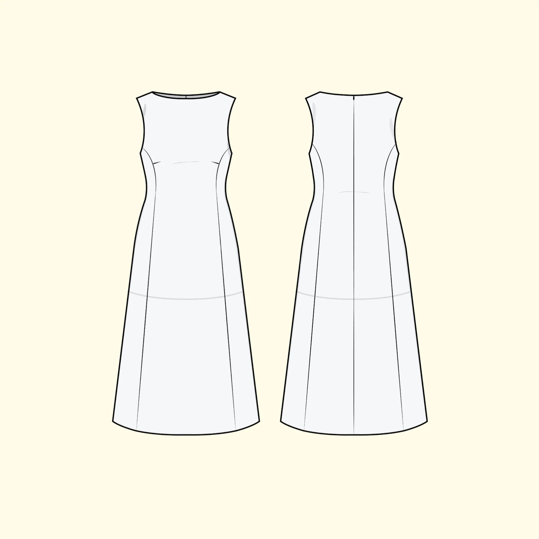 Puff and Pencil Boatneck Dress - Image 8