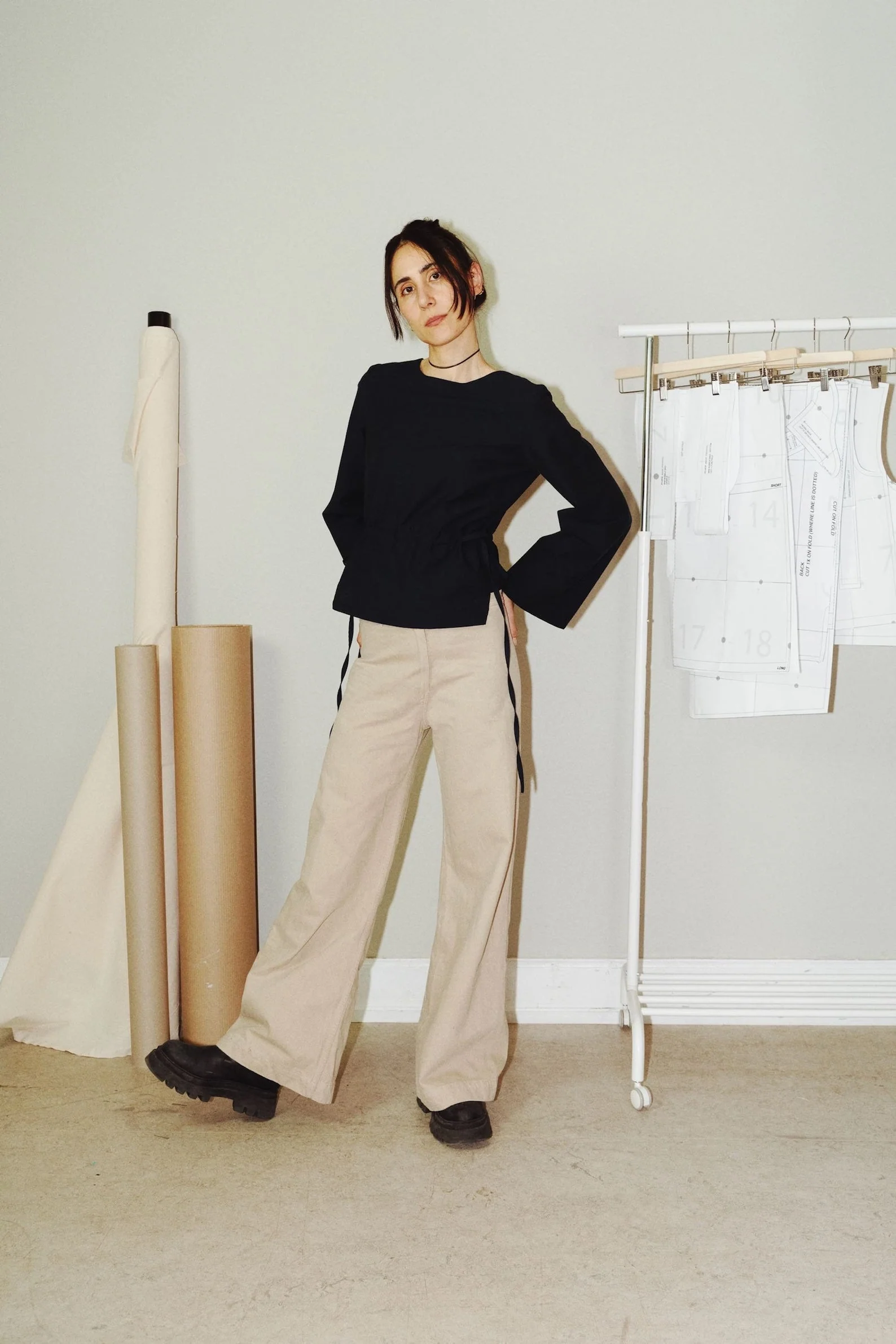 Puff and Pencil Tie Waist Blouse & Cone Sleeve - Printed copy shop (+£7.00)