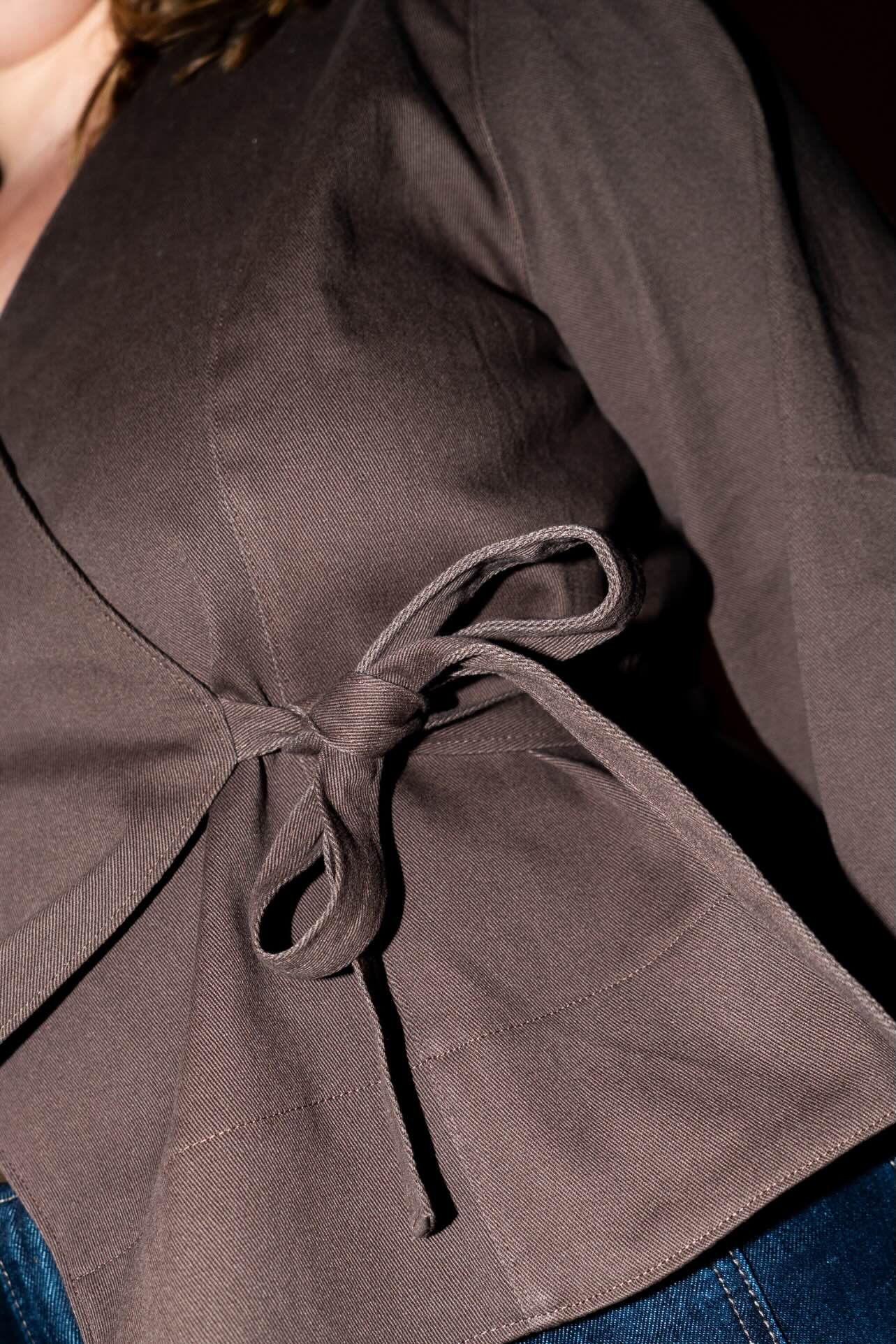Puff and Pencil Wrap Blouse & Straight Sleeve - Image 4
