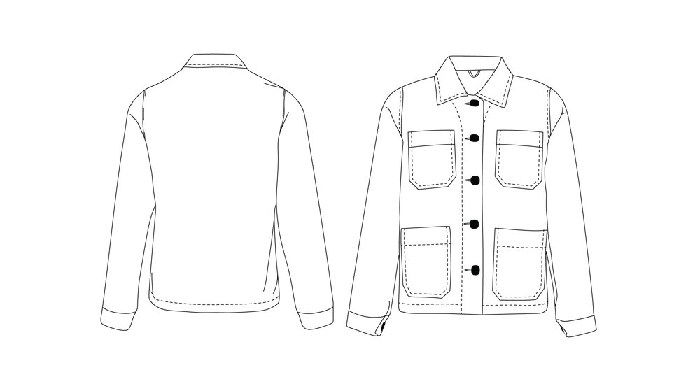 Ready to Sew Child/Teen Prosper Bleu de Travail Jacket - Image 26