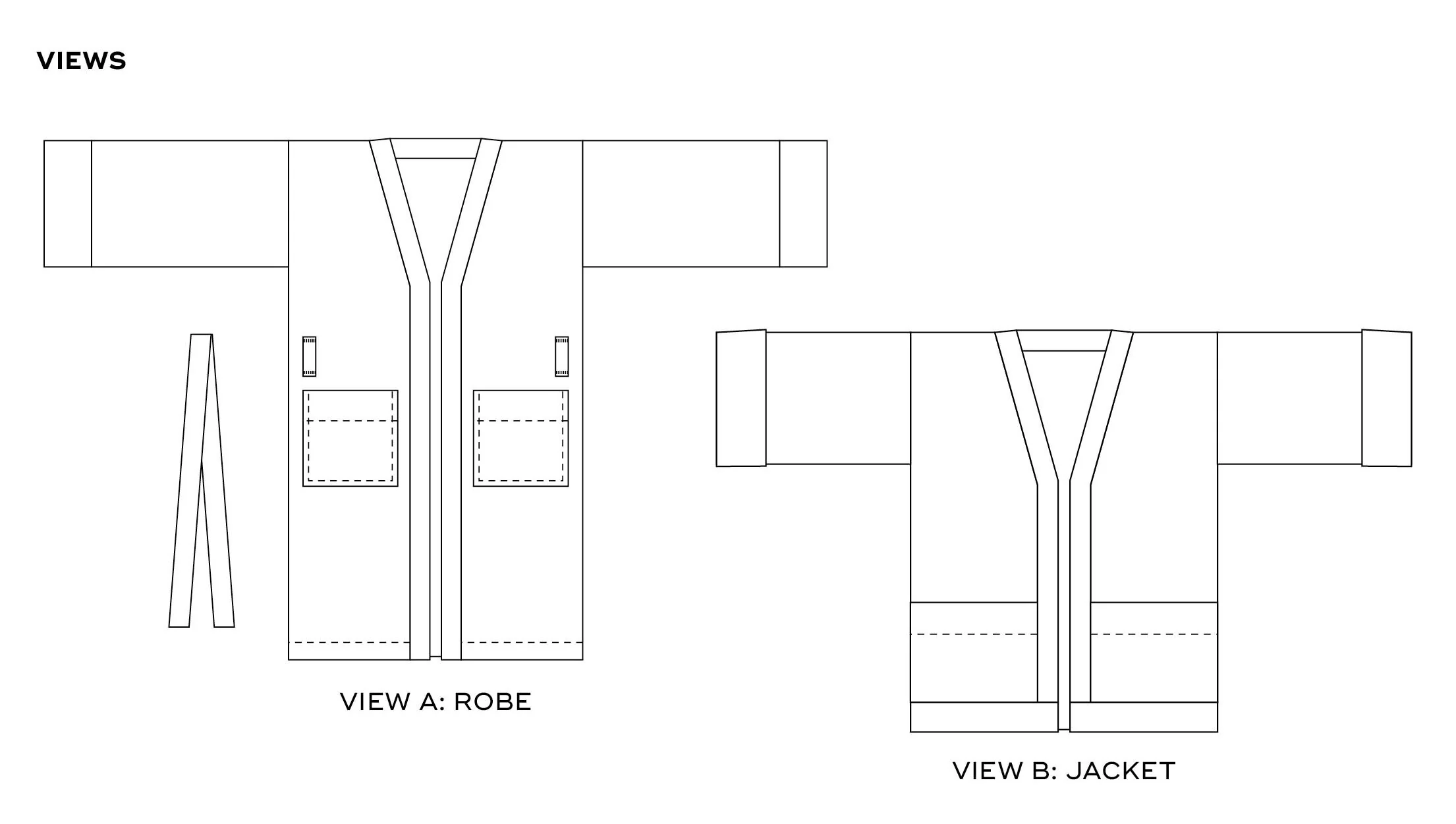 Sew DIY Unisex Draft-It-Yourself Tasi Robe and Jacket - Image 11