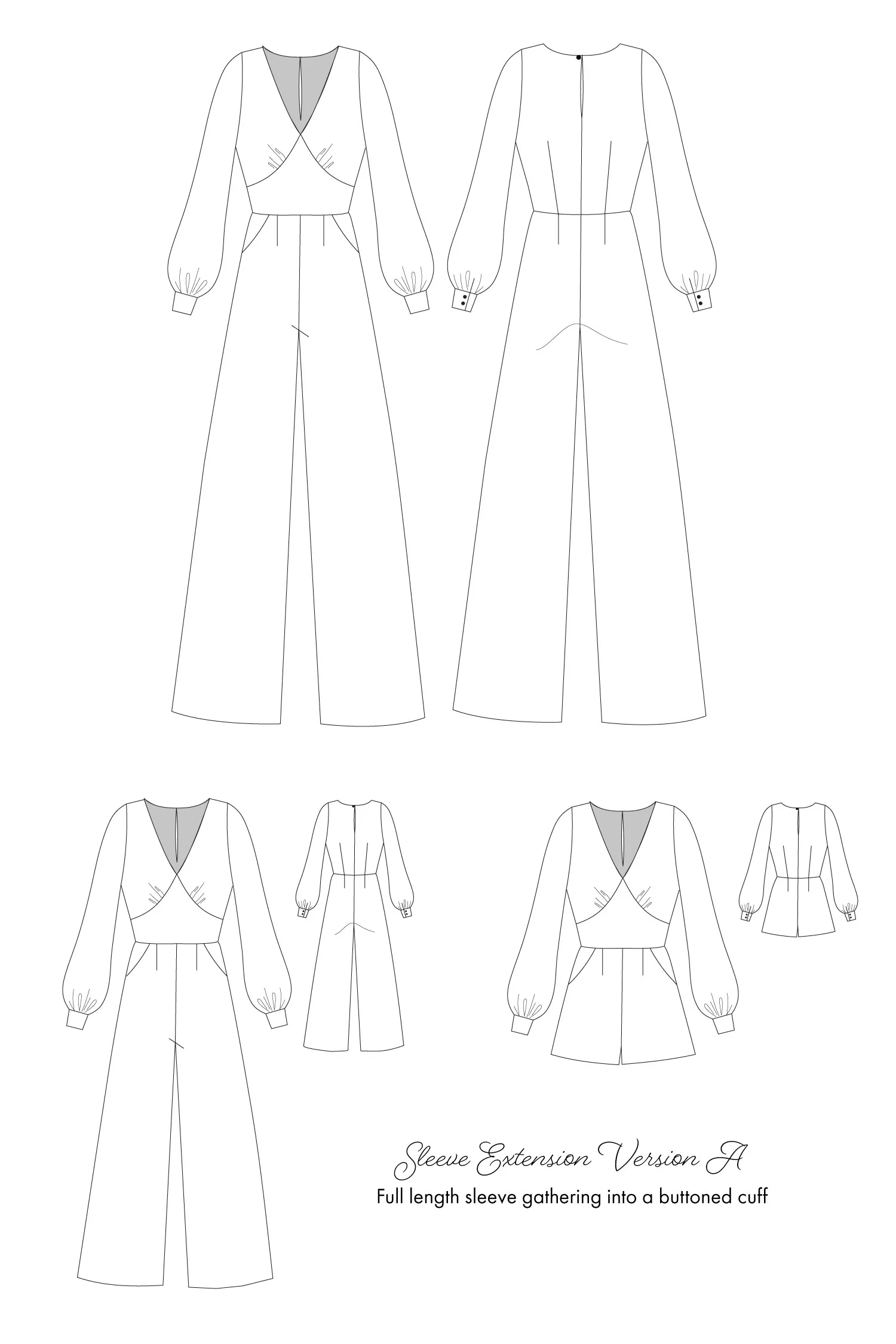 Sew Love Patterns Springe Jumpsuit Sleeve Extension - Image 7