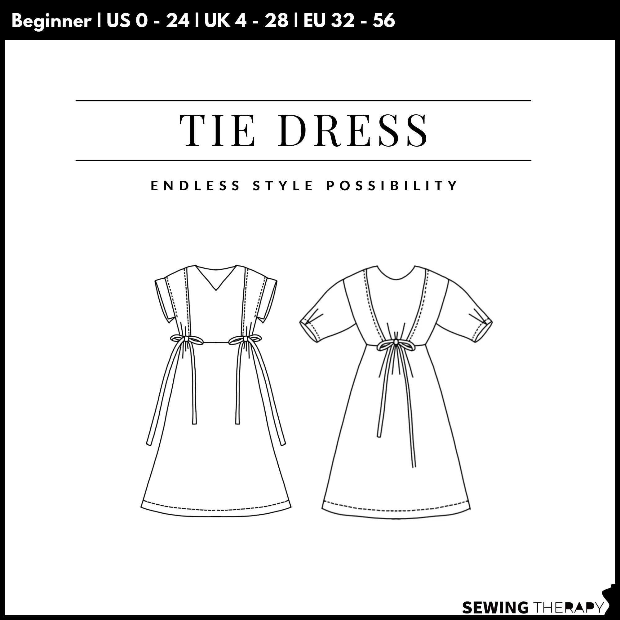 Sewing Therapy Tie Dress - Image 15