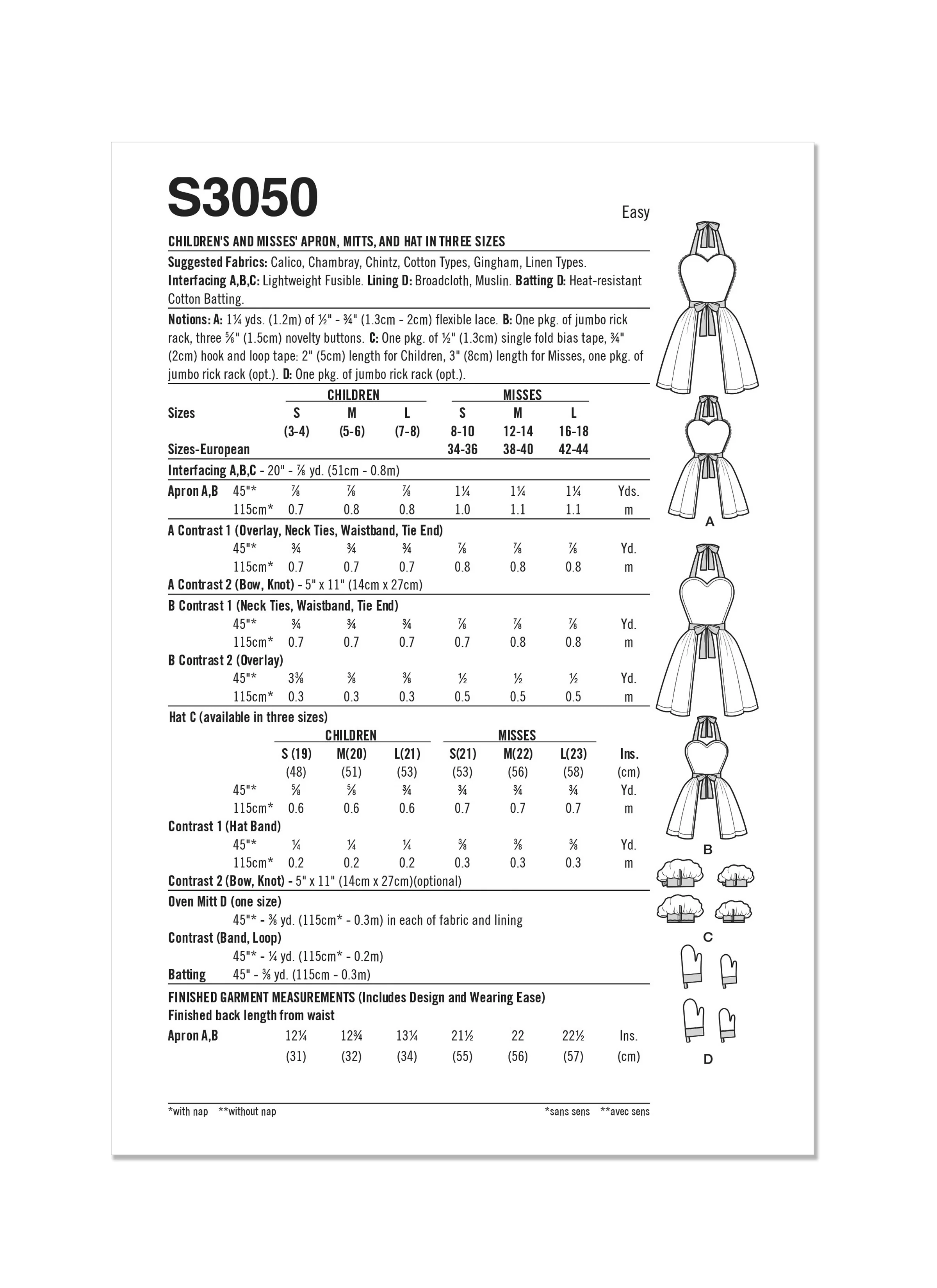 Simplicity Adult/Child Apron S3050 - Image 5
