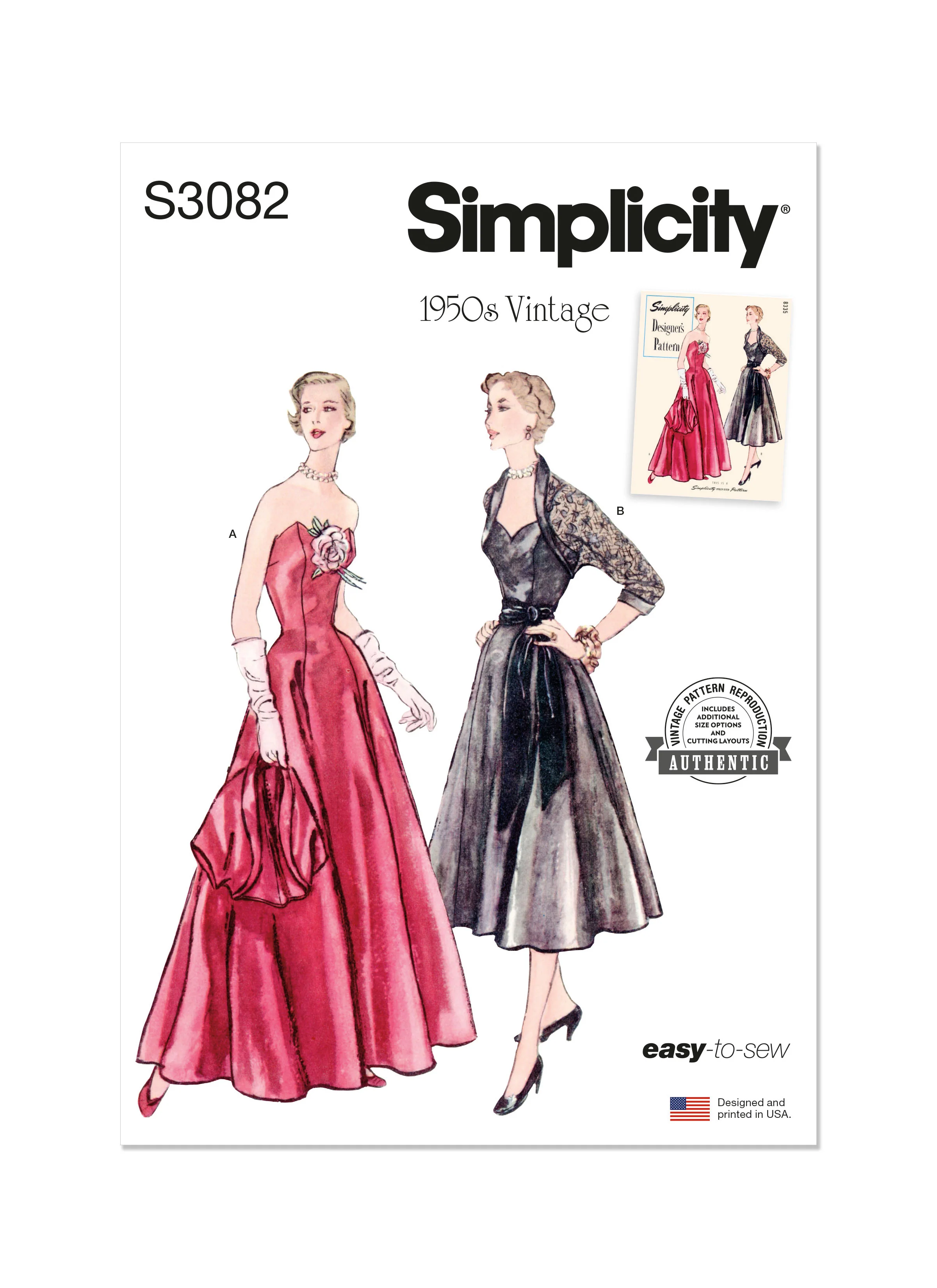 Simplicity Afternoon and Evening Dress and Bolero S3082 - Image 2
