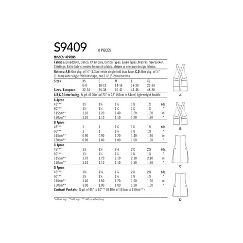 Simplicity Aprons S9409 - Image 6